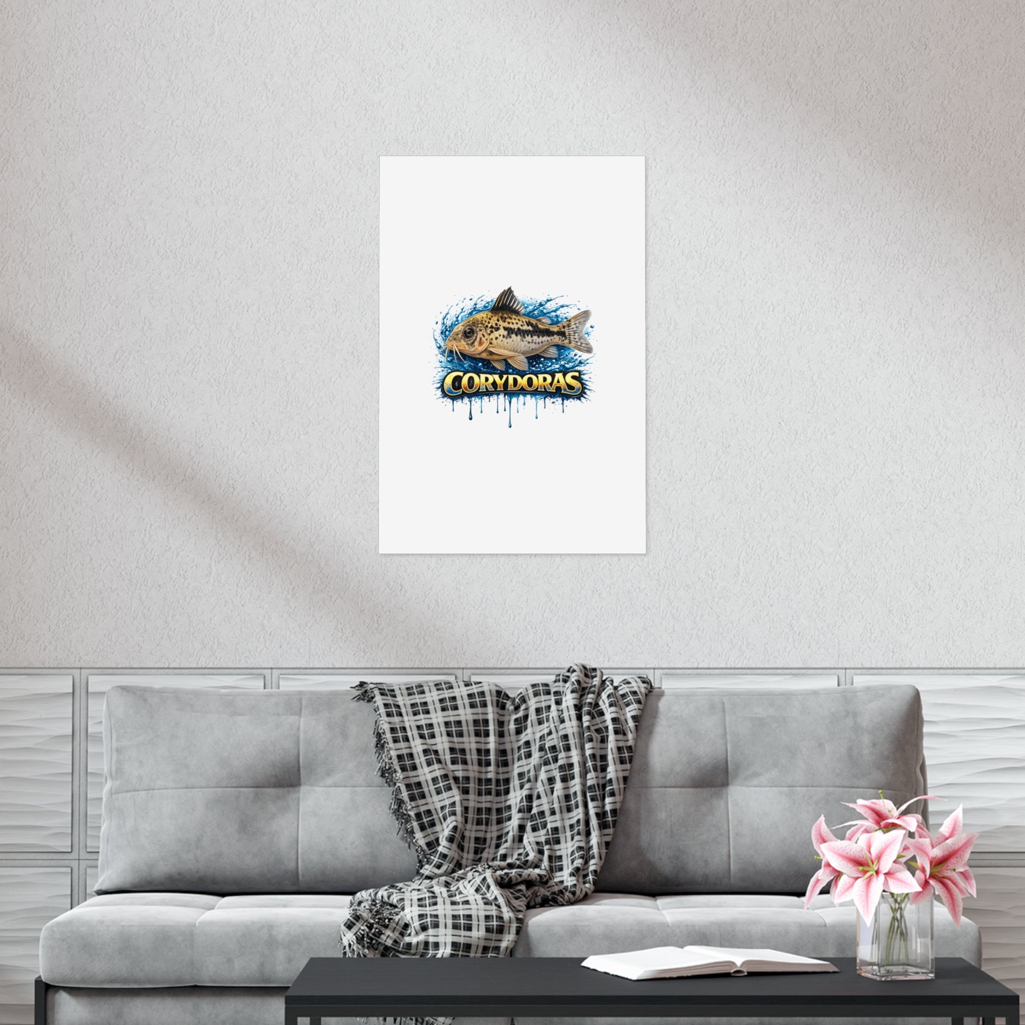 Corydoras Fish Poster — Freshwater Aquarium Art Print