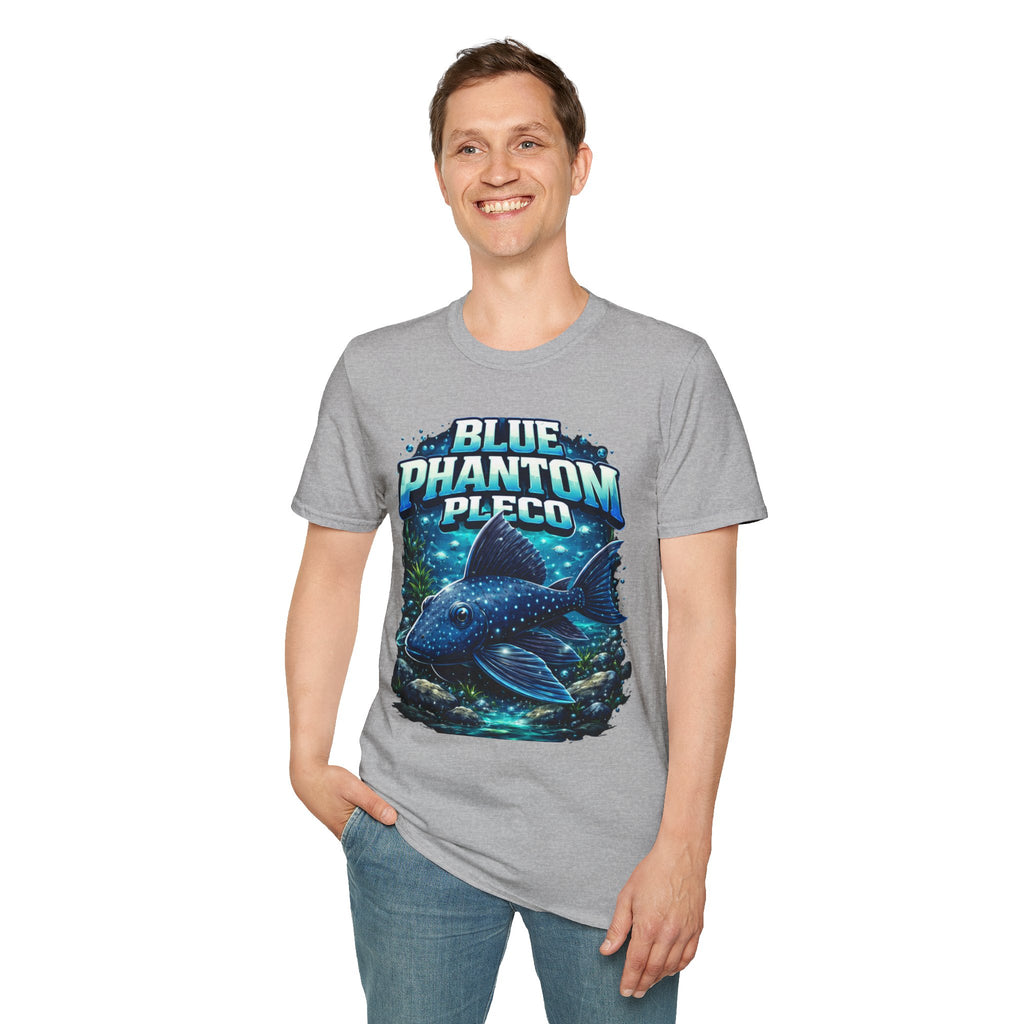 Blue Phantom Pleco T-Shirt — Graphic Aquarium Fish Tee