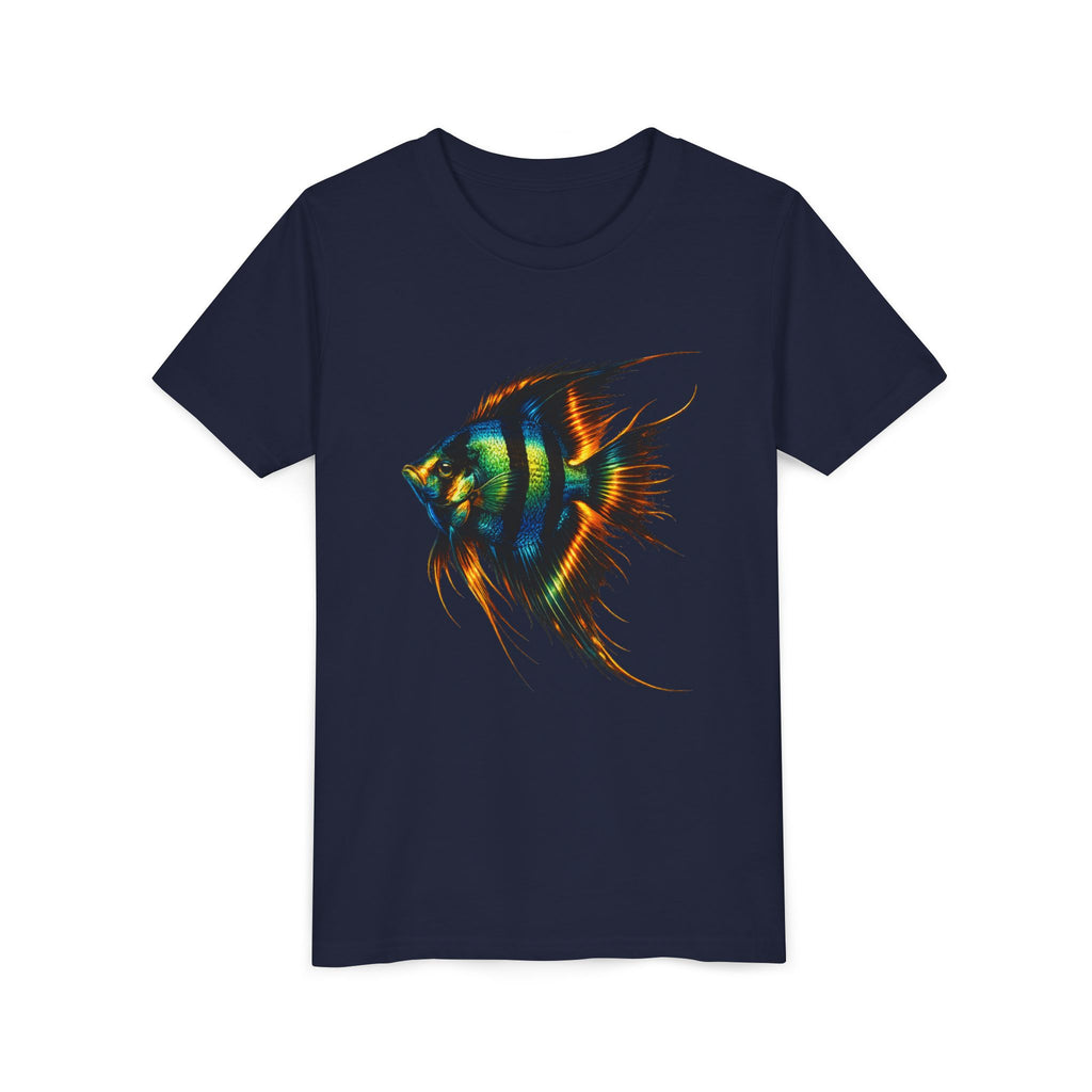 Angelfish Youth Tee – Colorful Aquarium Fish Graphic Shirt for Kids