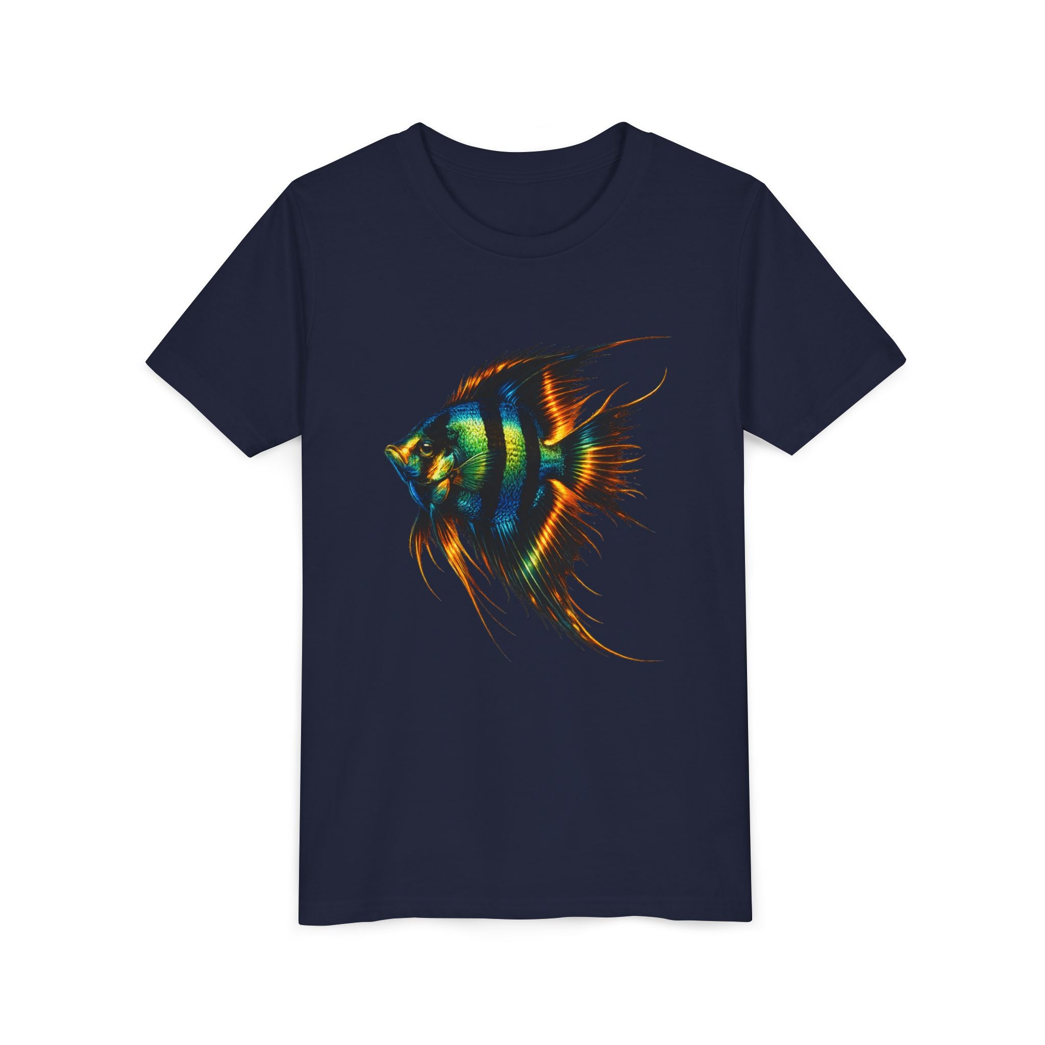 Angelfish Youth Tee – Colorful Aquarium Fish Graphic Shirt for Kids