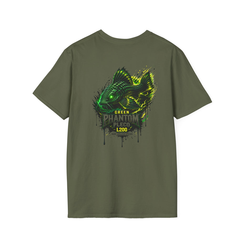Green Phantom Pleco Tee — Graphic Fish Aquarium Shirt