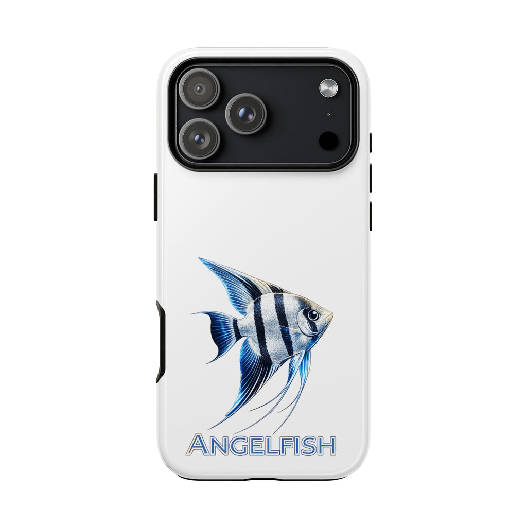 Angelfish Tough Phone Case – Durable Protective Case with Blue Tropical Fish Design