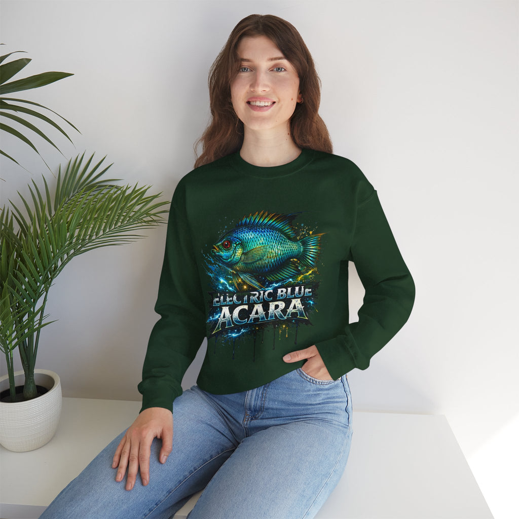 Electric Blue Acara – Heavy Blend™ Crewneck Sweatshirt