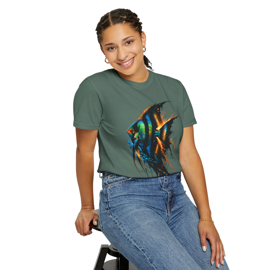 Vibrant Drip Angelfish Graphic Tee