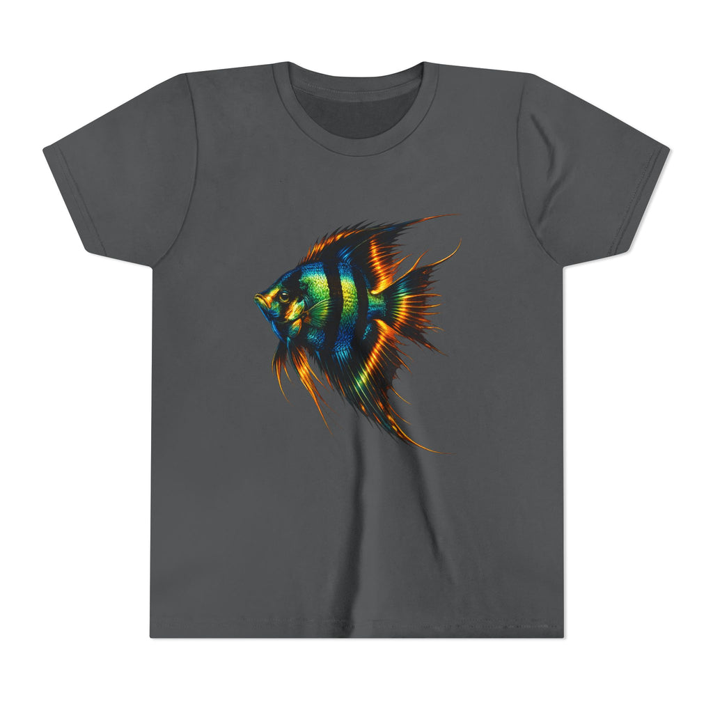 Angelfish Youth Tee – Colorful Aquarium Fish Graphic Shirt for Kids