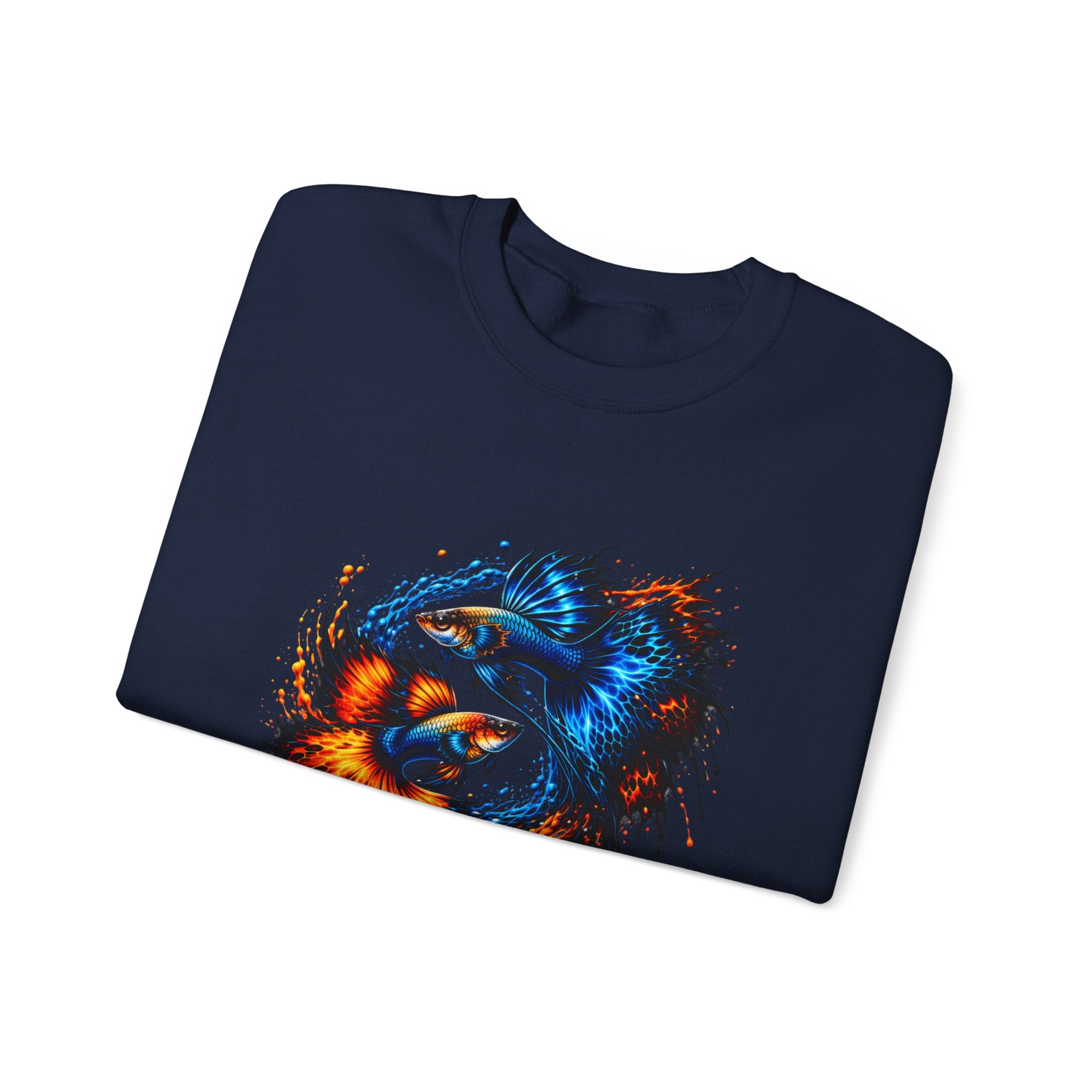 Fire & Ice Guppy – Premium "Neon Flare" Crewneck Sweatshirt
