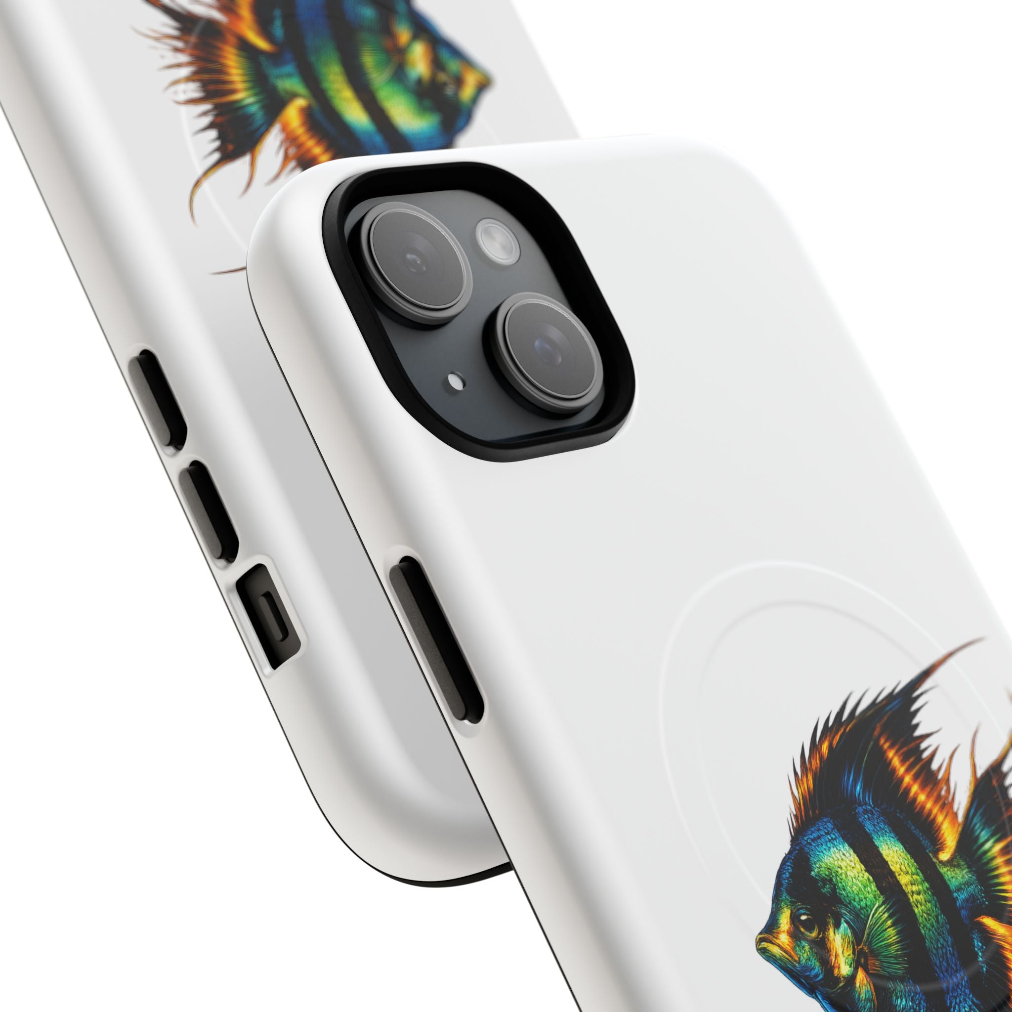 Angelfish Art Tough Magnetic Phone Case — Colorful Aquarium Fish iPhone Cover