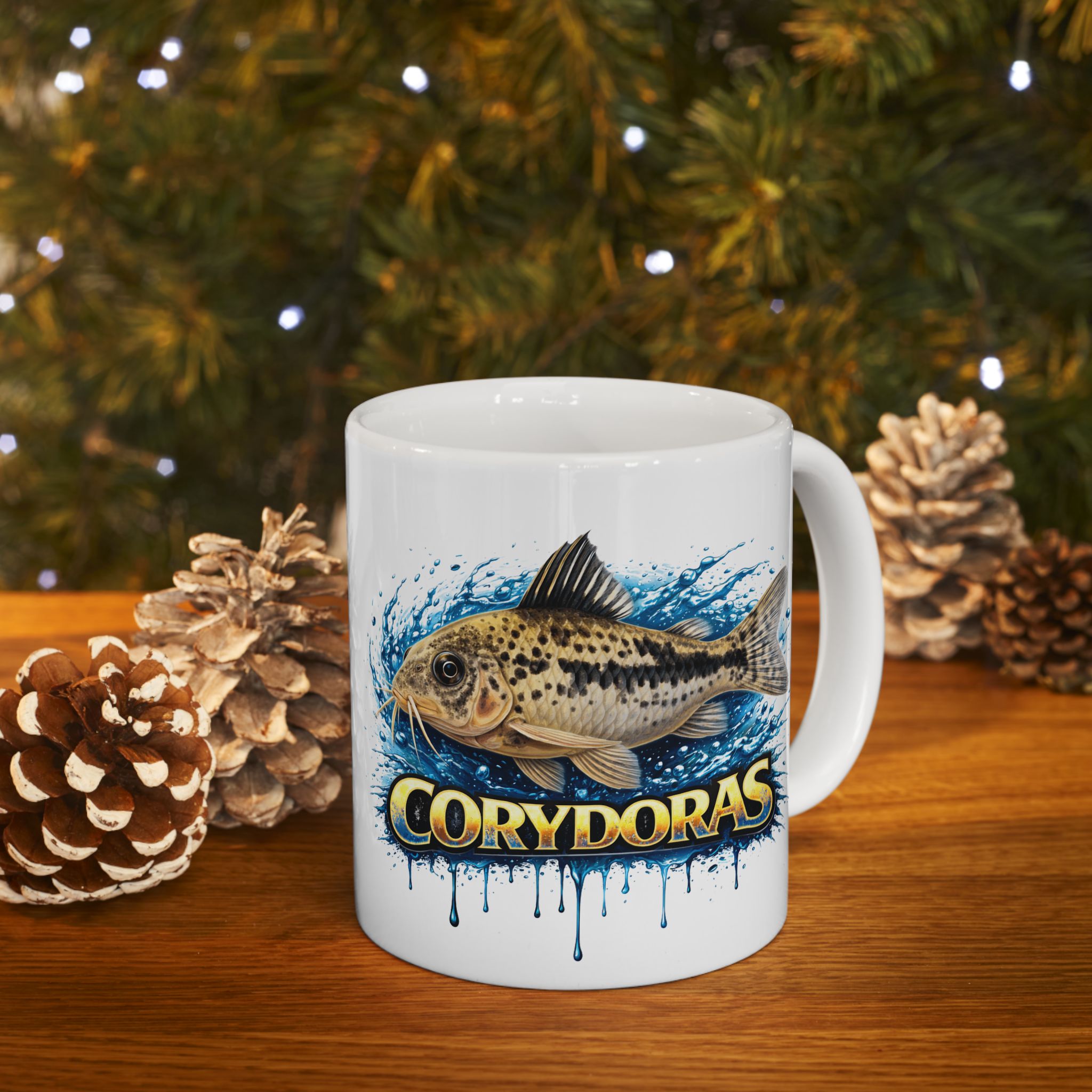 Peppered Cory – Premium Glossy Ceramic Mug — Aquarium Lover Coffee Cup (11oz/15oz)