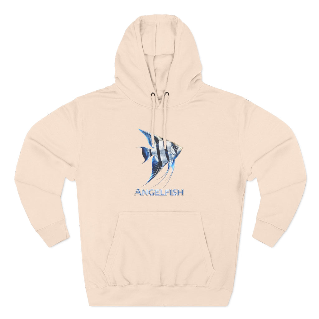Angelfish Graphic Hoodie — Blue Aquarium Fish Pullover
