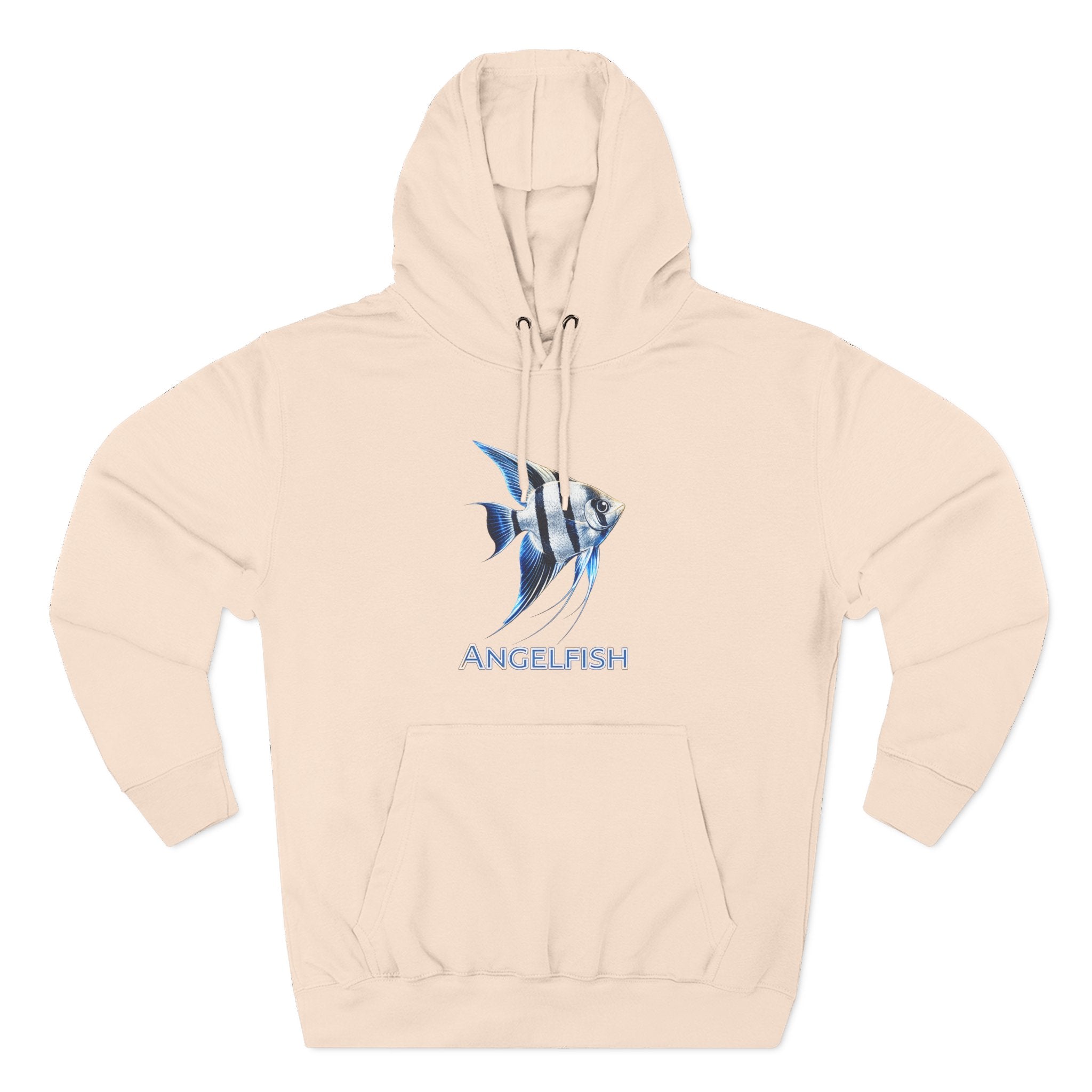 Angelfish Graphic Hoodie — Blue Aquarium Fish Pullover