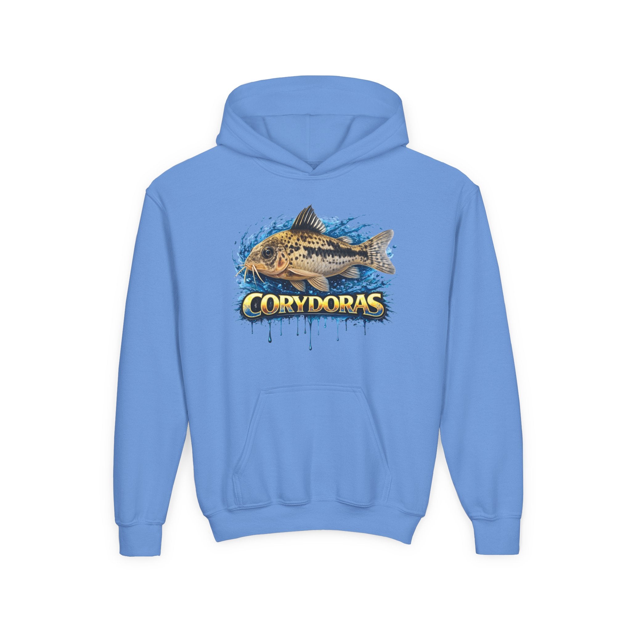 Corydoras Fish Youth Hoodie — Colorful Aquarium Catfish Design