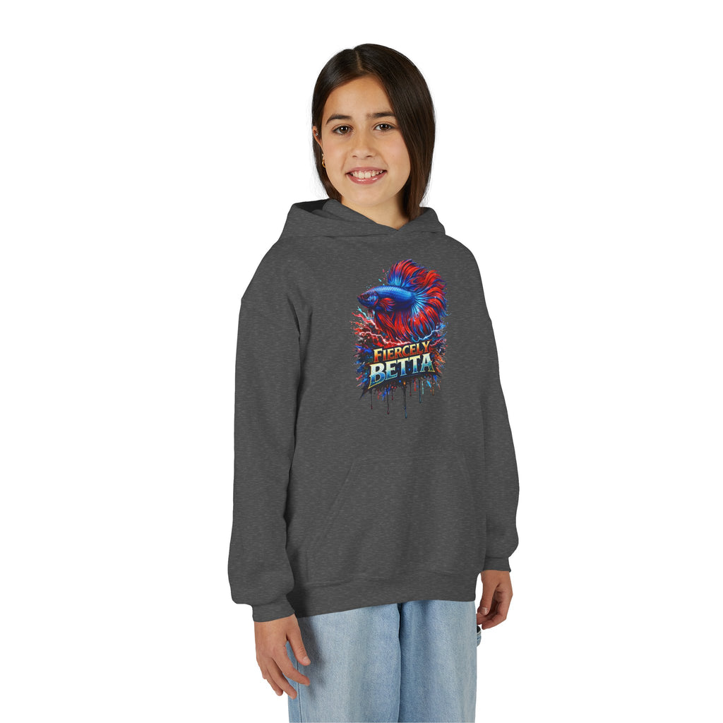 Fiercely Betta – Kids "Neon Flare" Fleece Hoodie