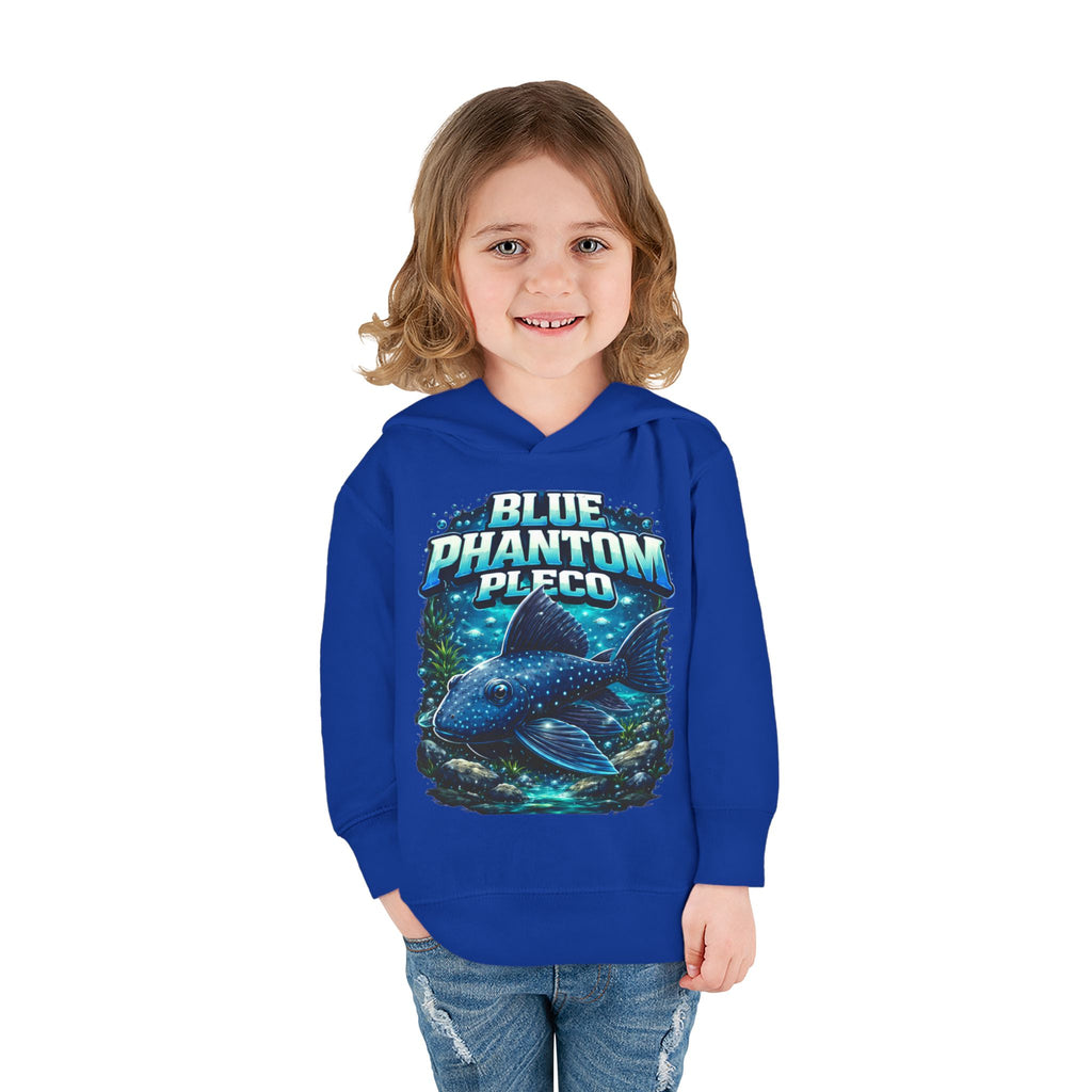 Toddler Hoodie — 'Blue Phantom Pleco' Cute Aquarium Fish Pullover