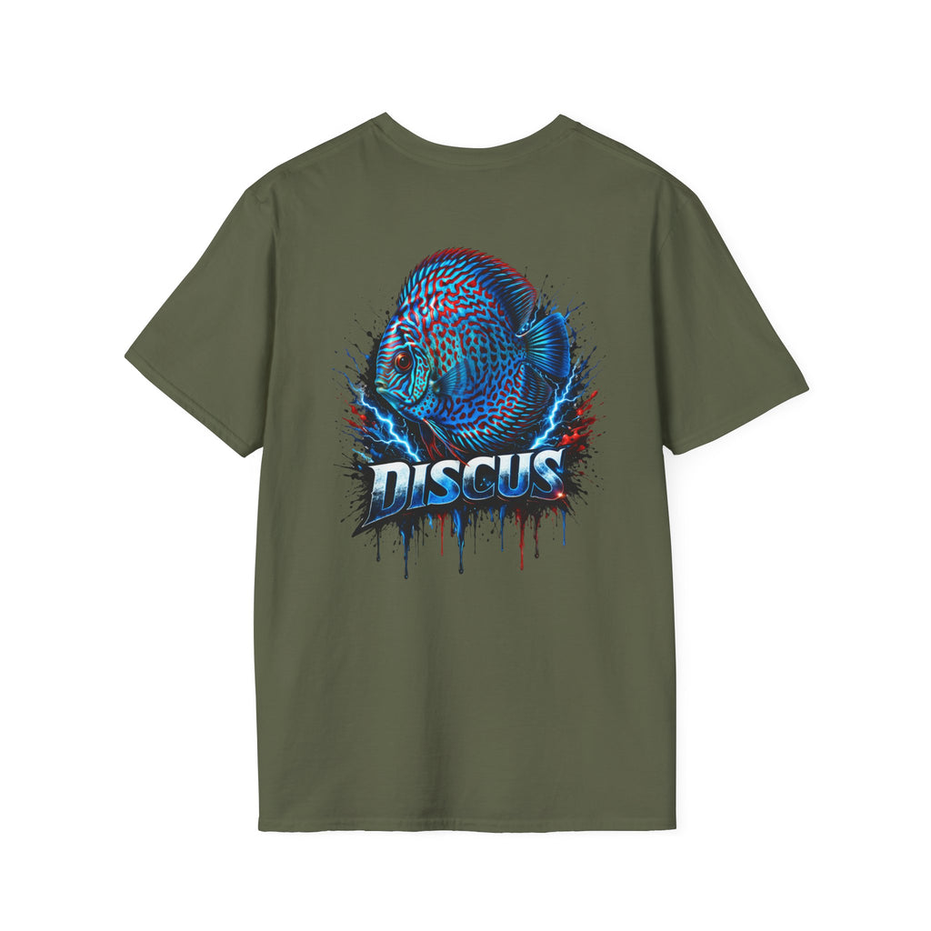 Electric Discus Fish T-Shirt - King of the Aquarium Lightning Art