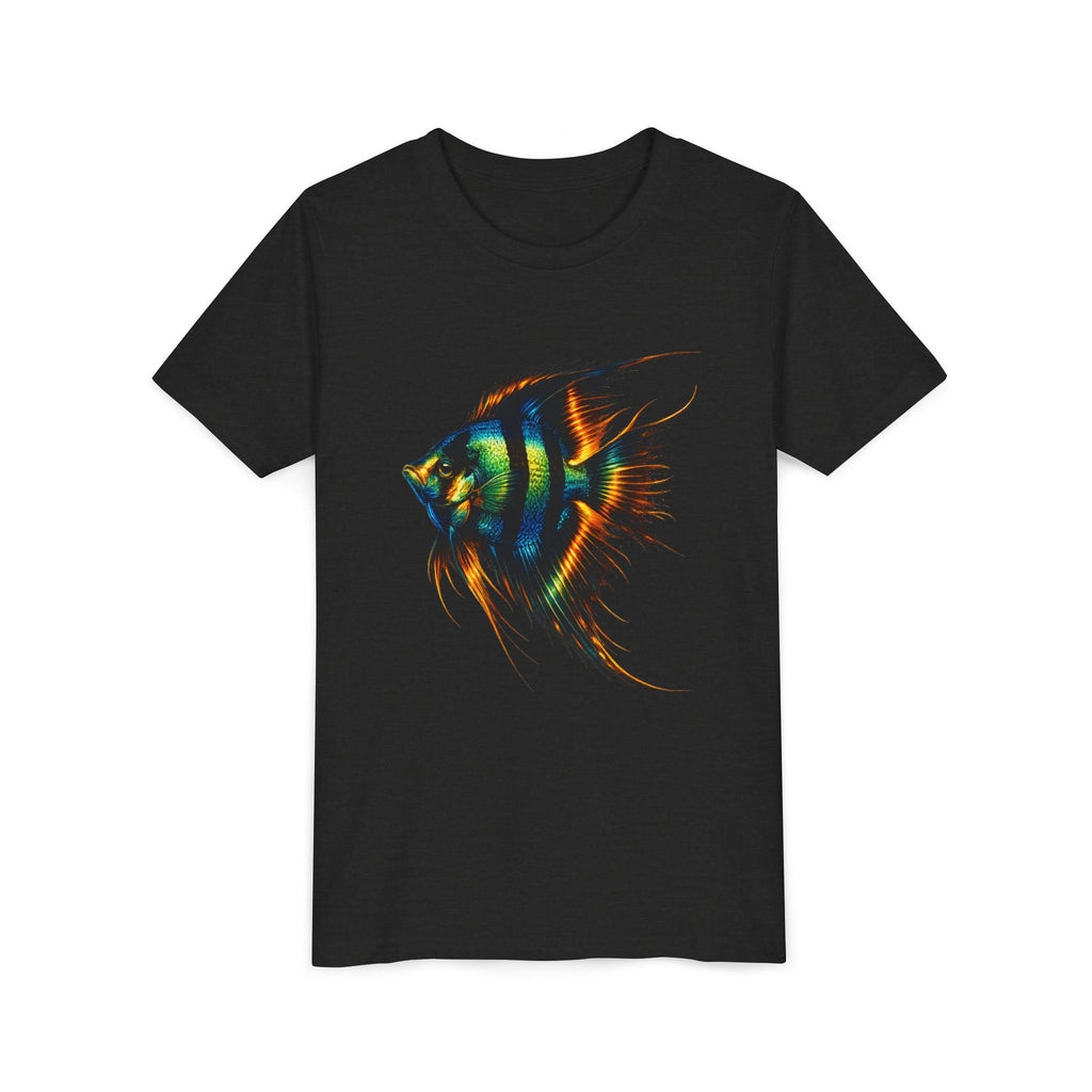 Angelfish Youth Tee – Colorful Aquarium Fish Graphic Shirt for Kids