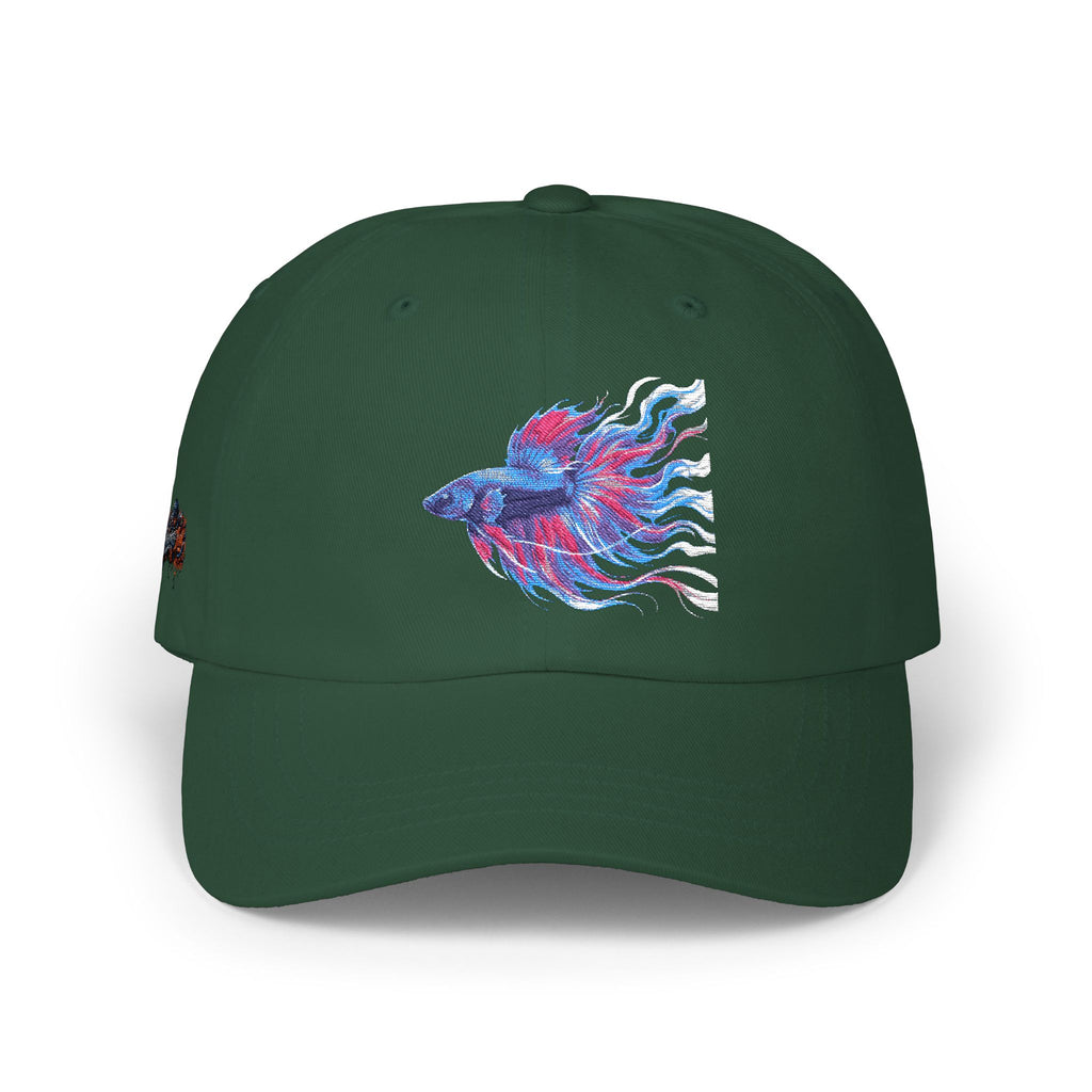 Betta Fish Dad Cap – Embroidered Color Splash Fish Baseball Hat
