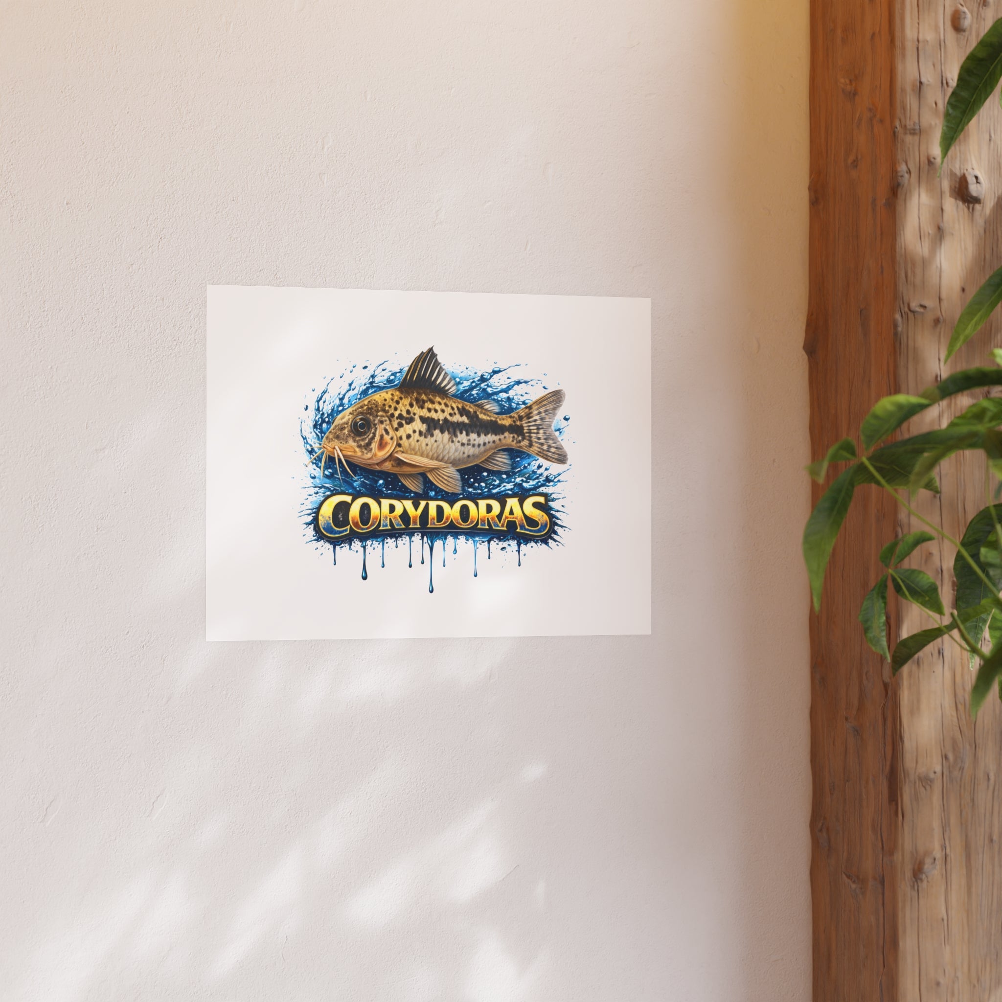 Corydoras Fish Poster — Decorative Aquarium Art Print (Satin/Matte)