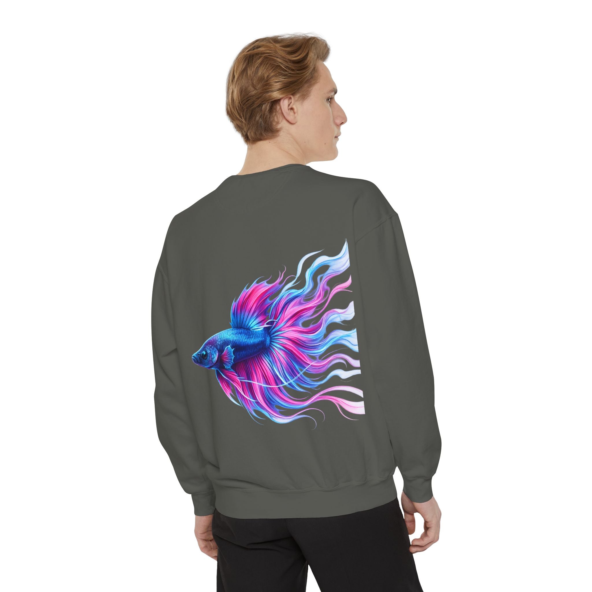 Betta Bliss Sweatshirt — Colorful Betta Fish Graphic Crewneck