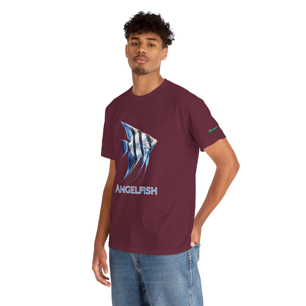 Angelfish Graphic Tee — Blue Tropical Fish Shirt