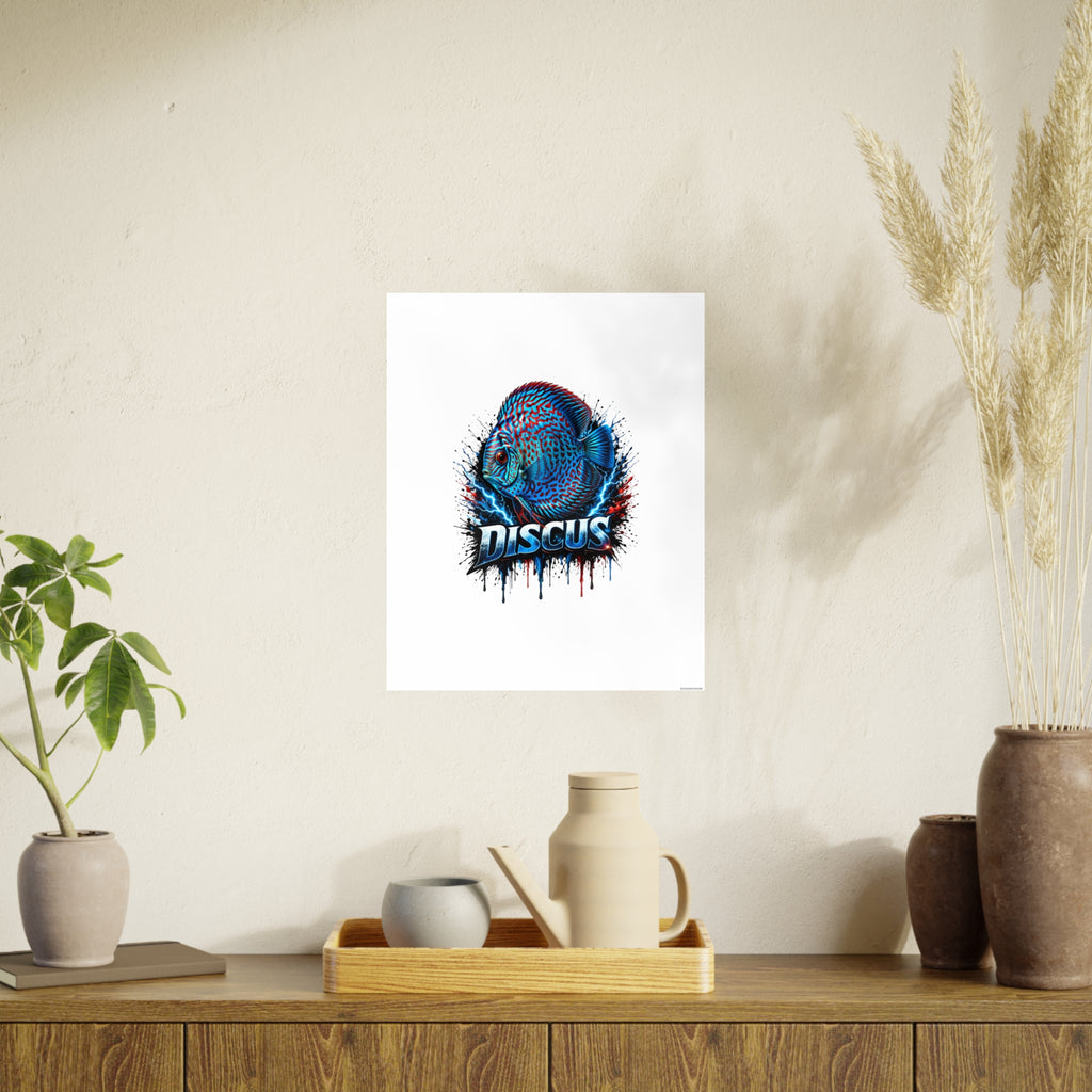Discus Fish Art Poster — Vibrant Aquarium Wall Print