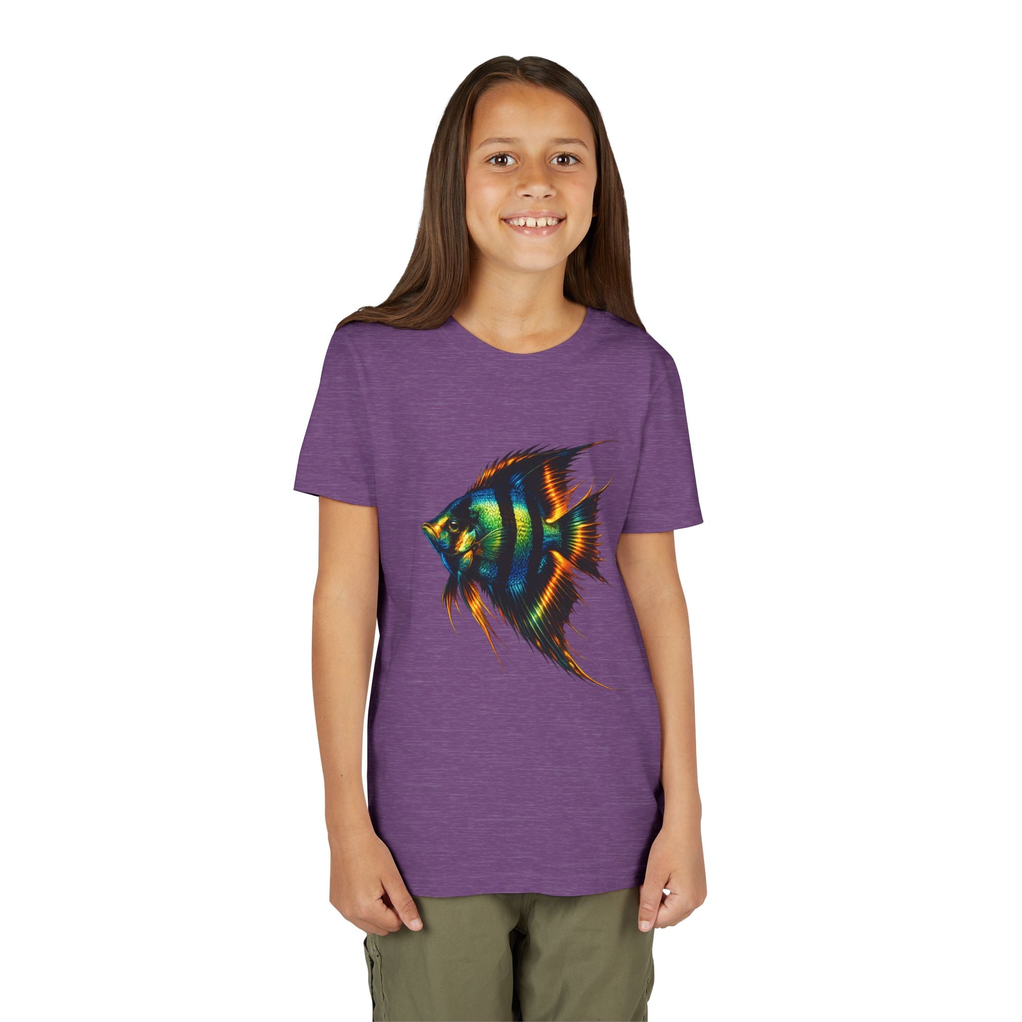 Angelfish Youth Tee – Colorful Aquarium Fish Graphic Shirt for Kids