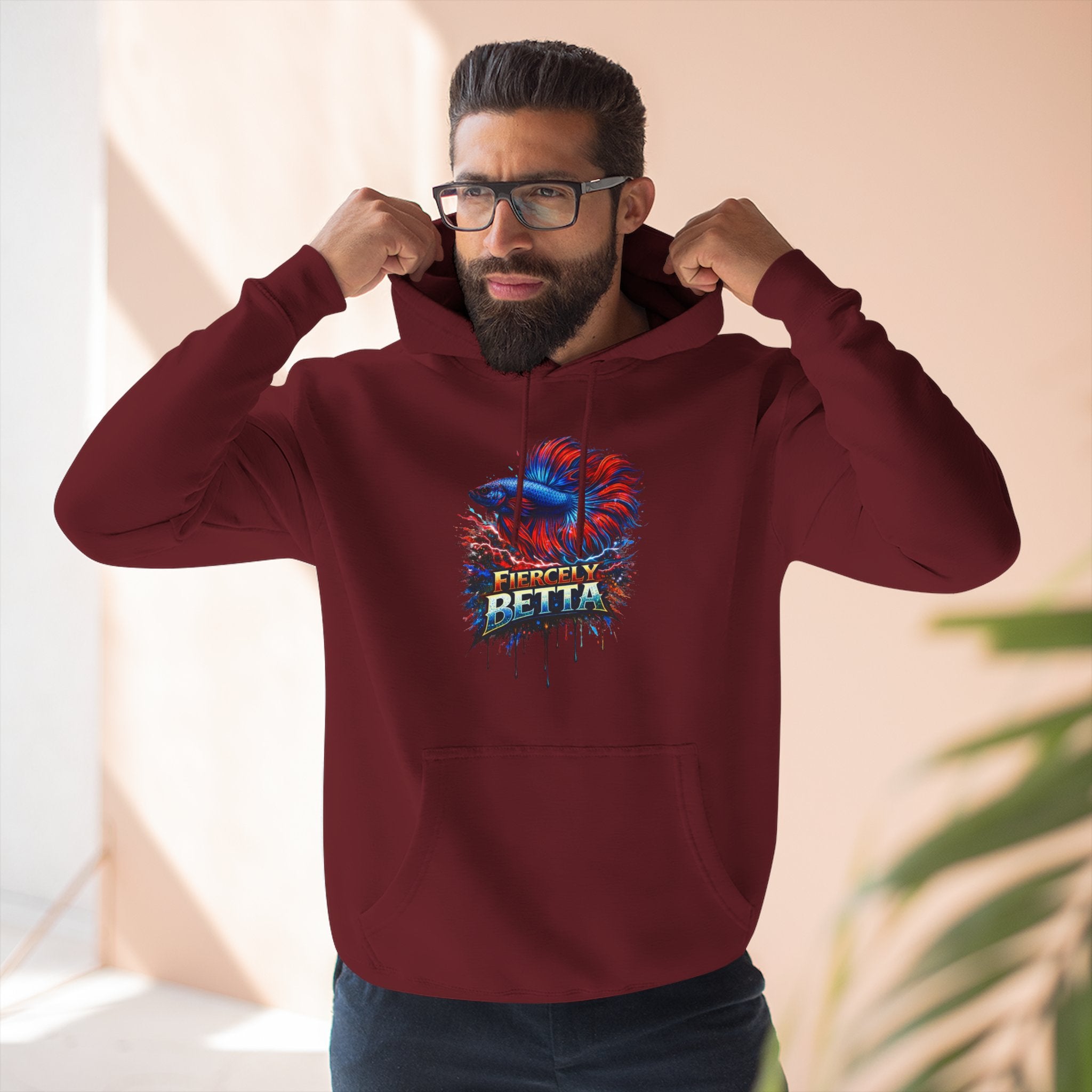 Fiercely Betta – Premium "Neon Flare" 3-End Fleece Hoodie