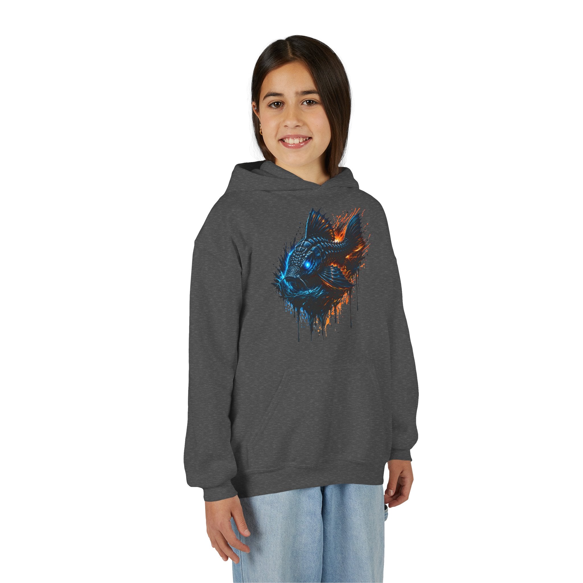 Armored Pleco L-185 – Youth Premium Hooded Sweatshirt