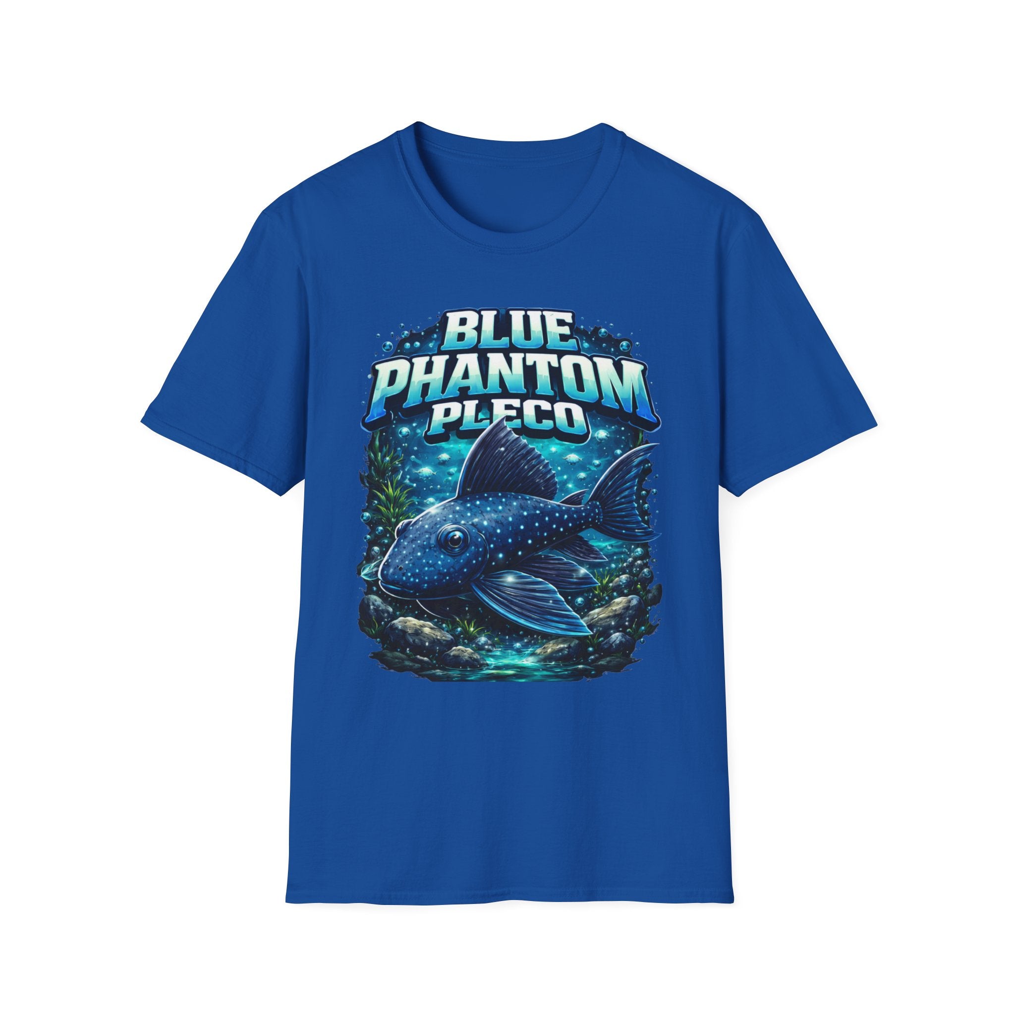 Blue Phantom Pleco T-Shirt — Graphic Aquarium Fish Tee