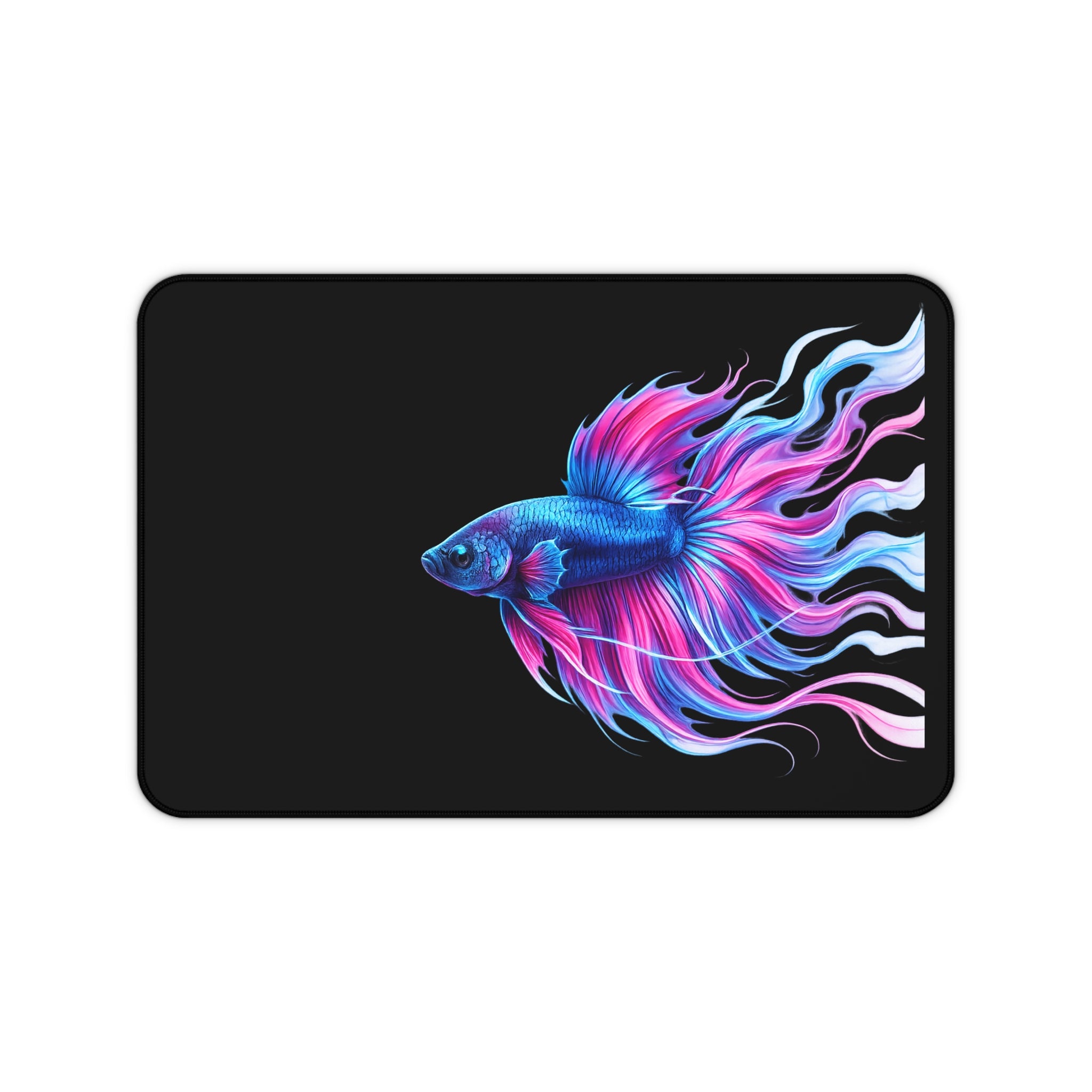 Betta Fish Desk Mat — Neon Aquatic Mouse Pad for Gamers & Home Offices