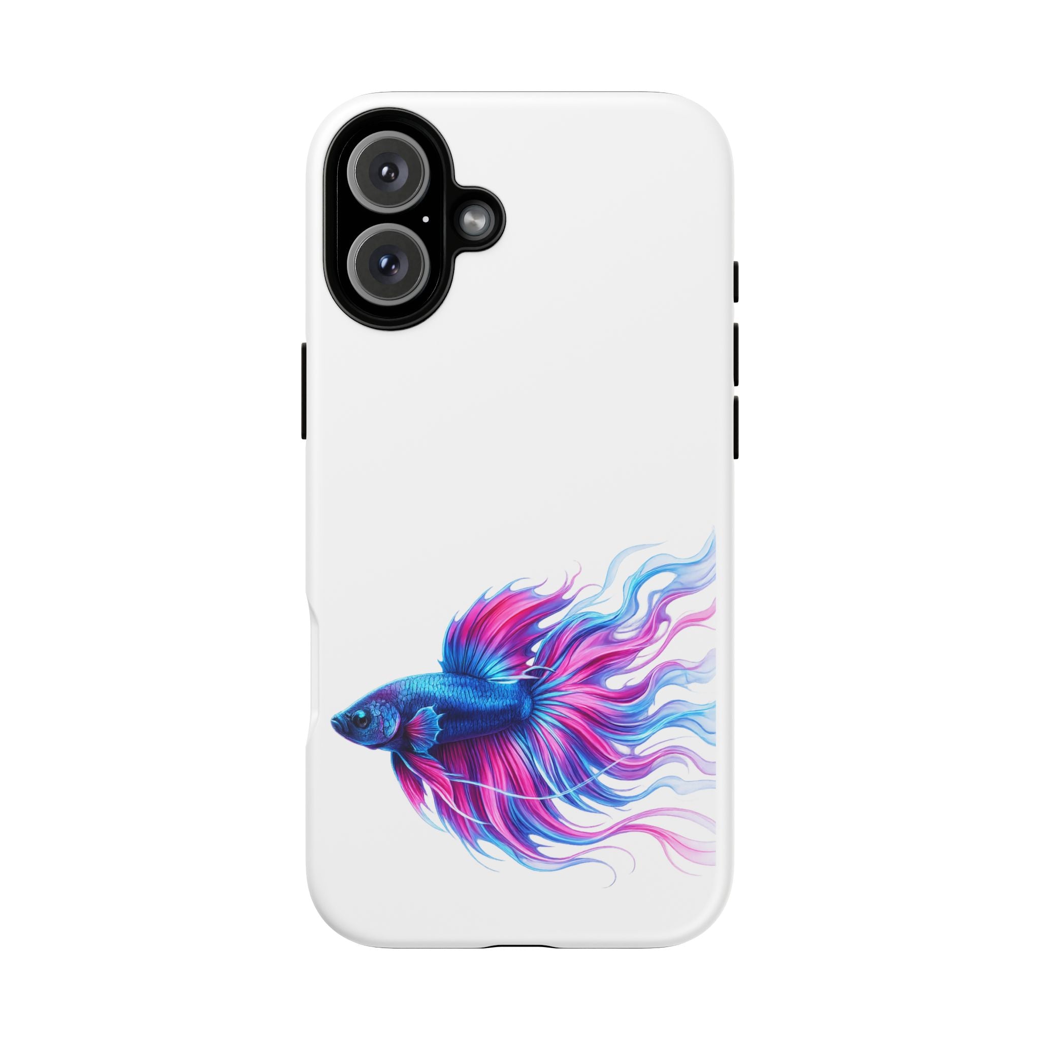 Betta Fish Tough Phone Case — Colorful Watercolor Fish Protective Cover