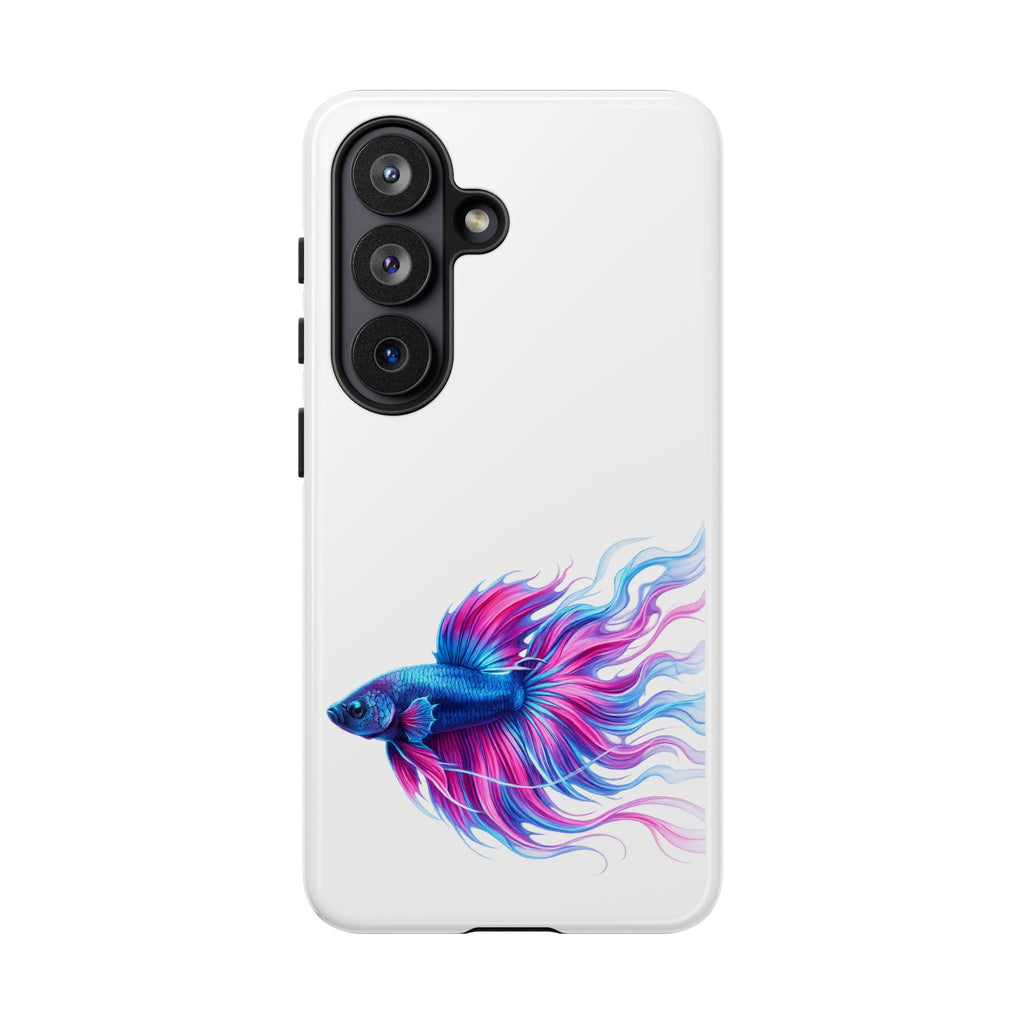 Betta Fish Tough Phone Case — Colorful Watercolor Fish Protective Cover