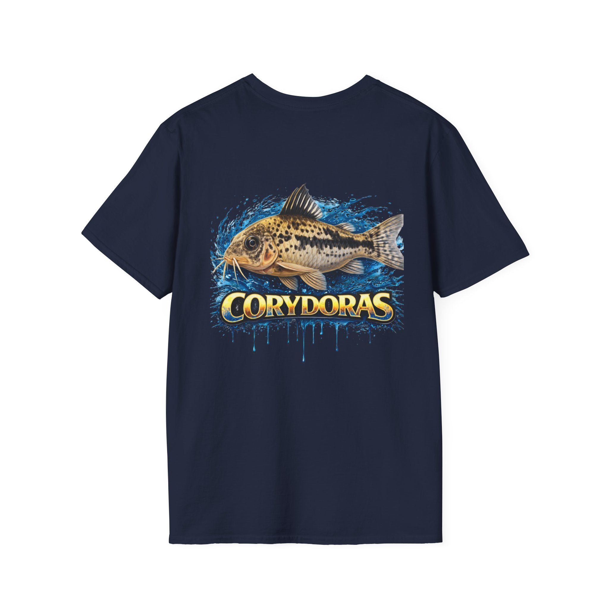Corydoras Fish T-Shirt — Aquarium Catfish Tee with Splash Graphic
