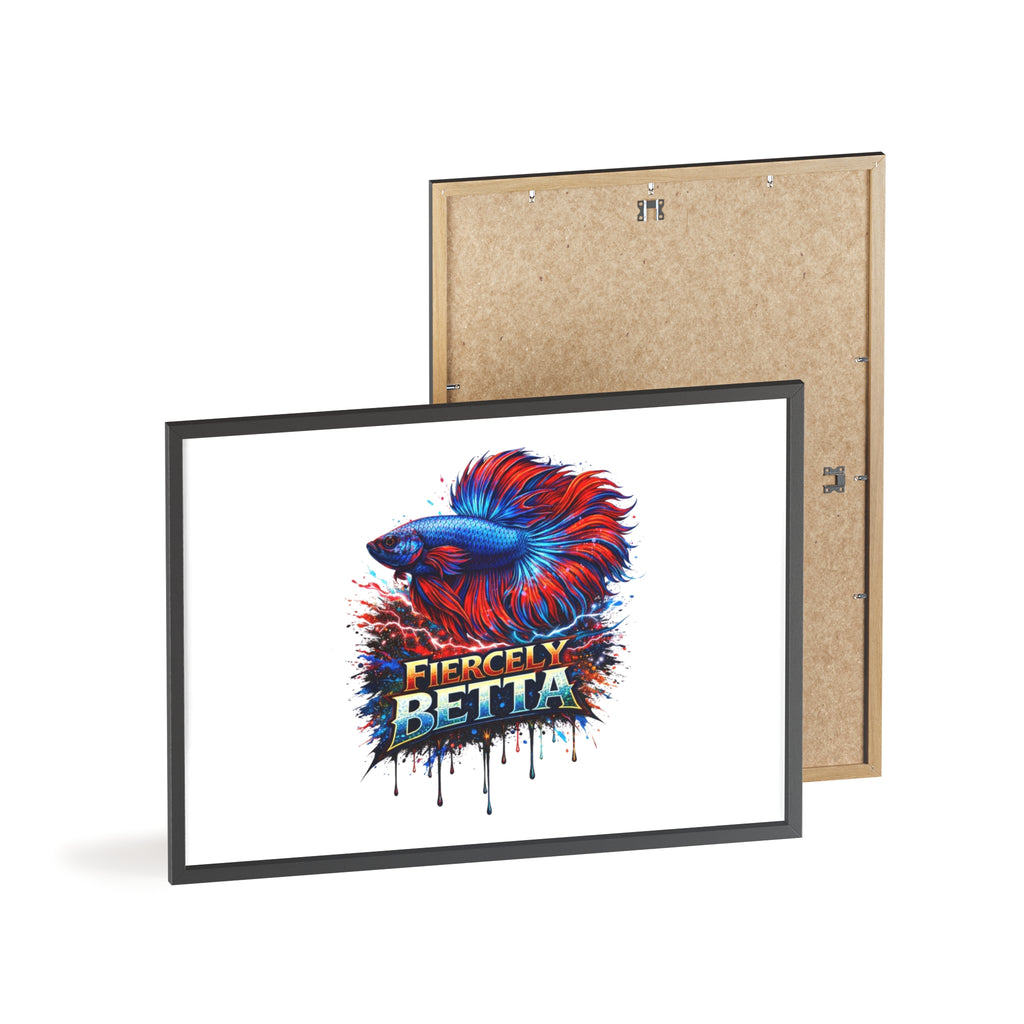 Fiercely Betta Framed Poster — Colorful Betta Fish Wall Art