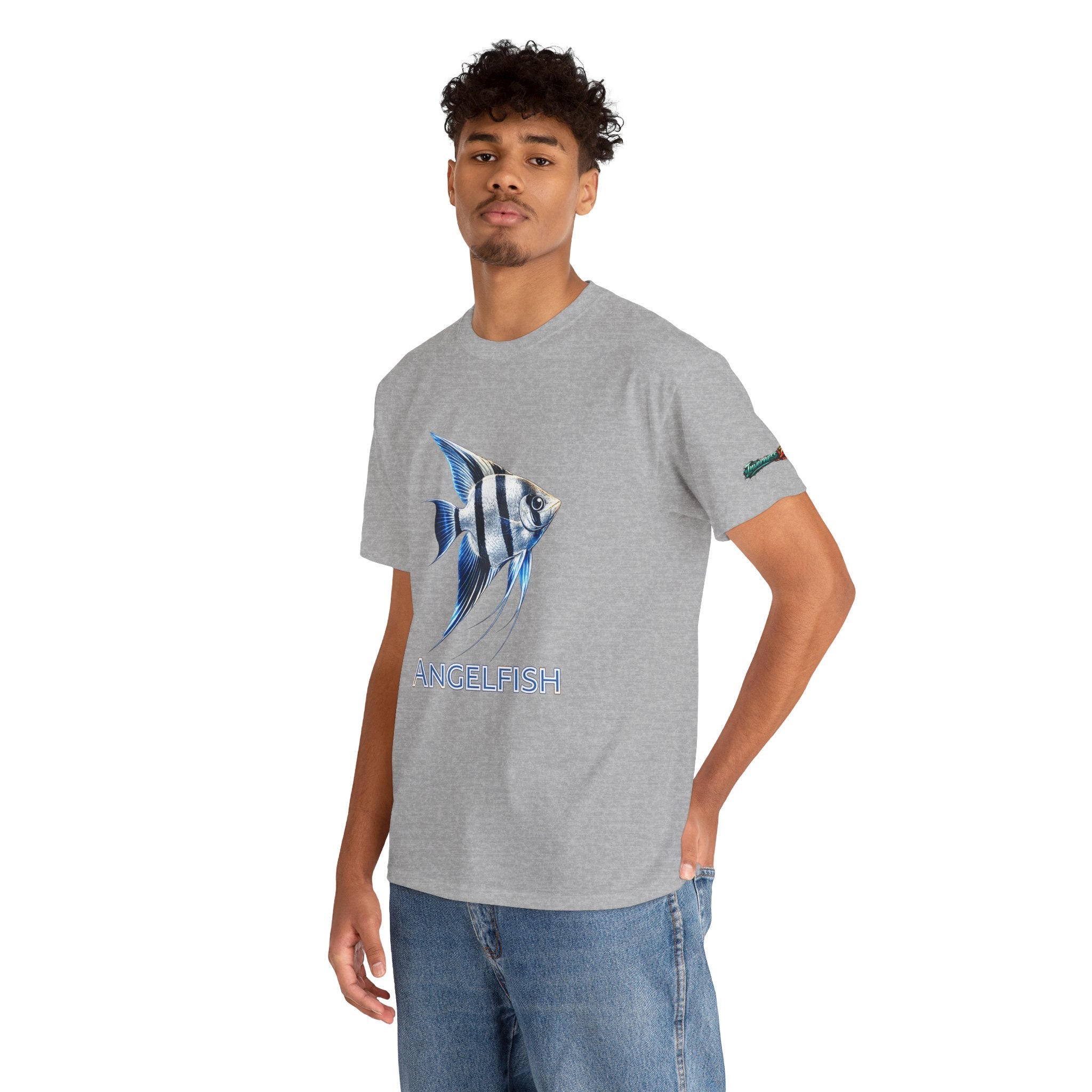 Angelfish Graphic Tee — Blue Tropical Fish Shirt