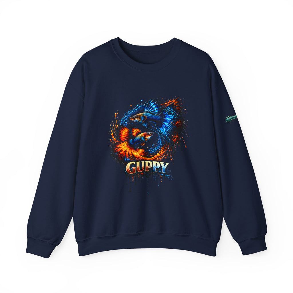 Fire & Ice Guppy – Premium "Neon Flare" Crewneck Sweatshirt