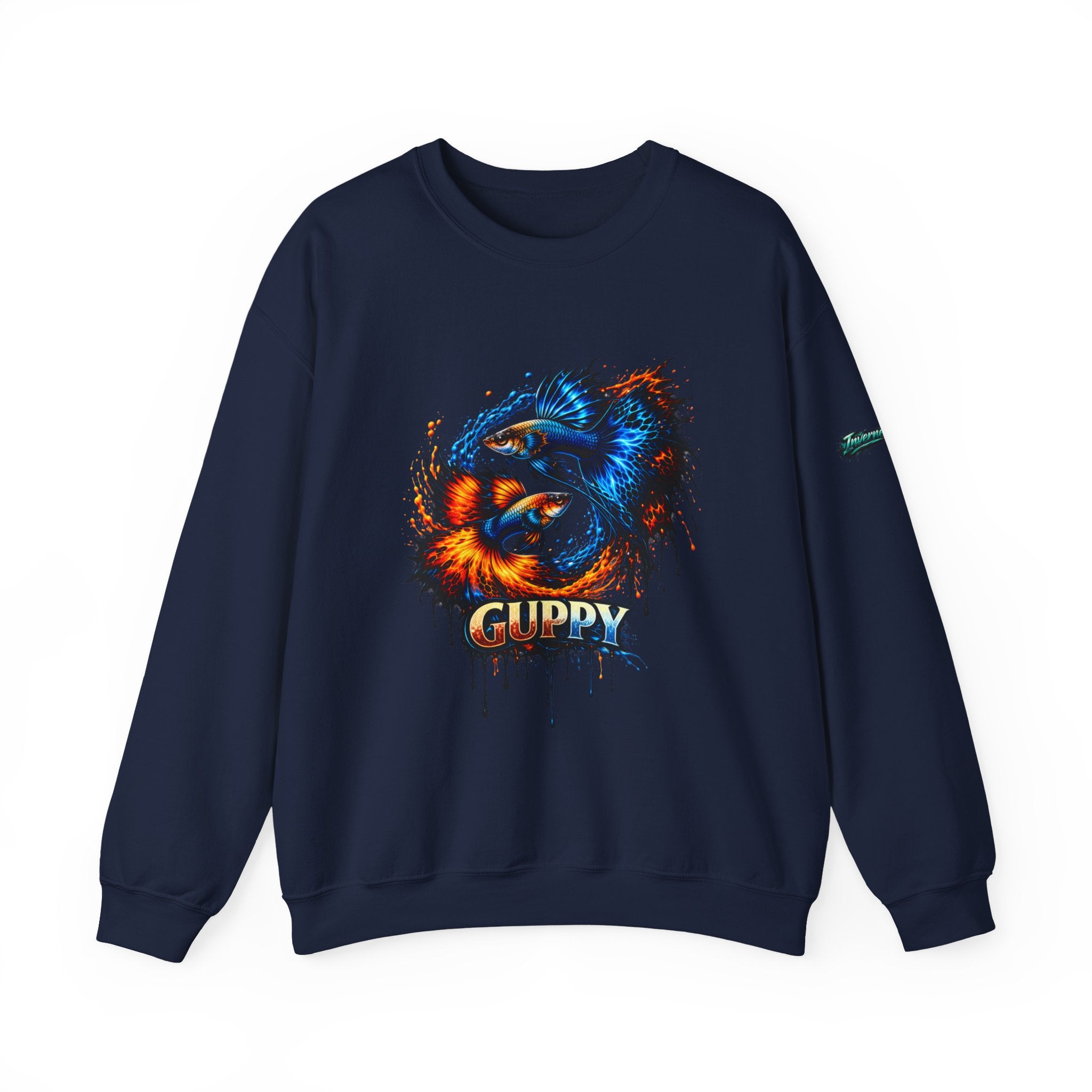 Fire & Ice Guppy – Premium "Neon Flare" Crewneck Sweatshirt