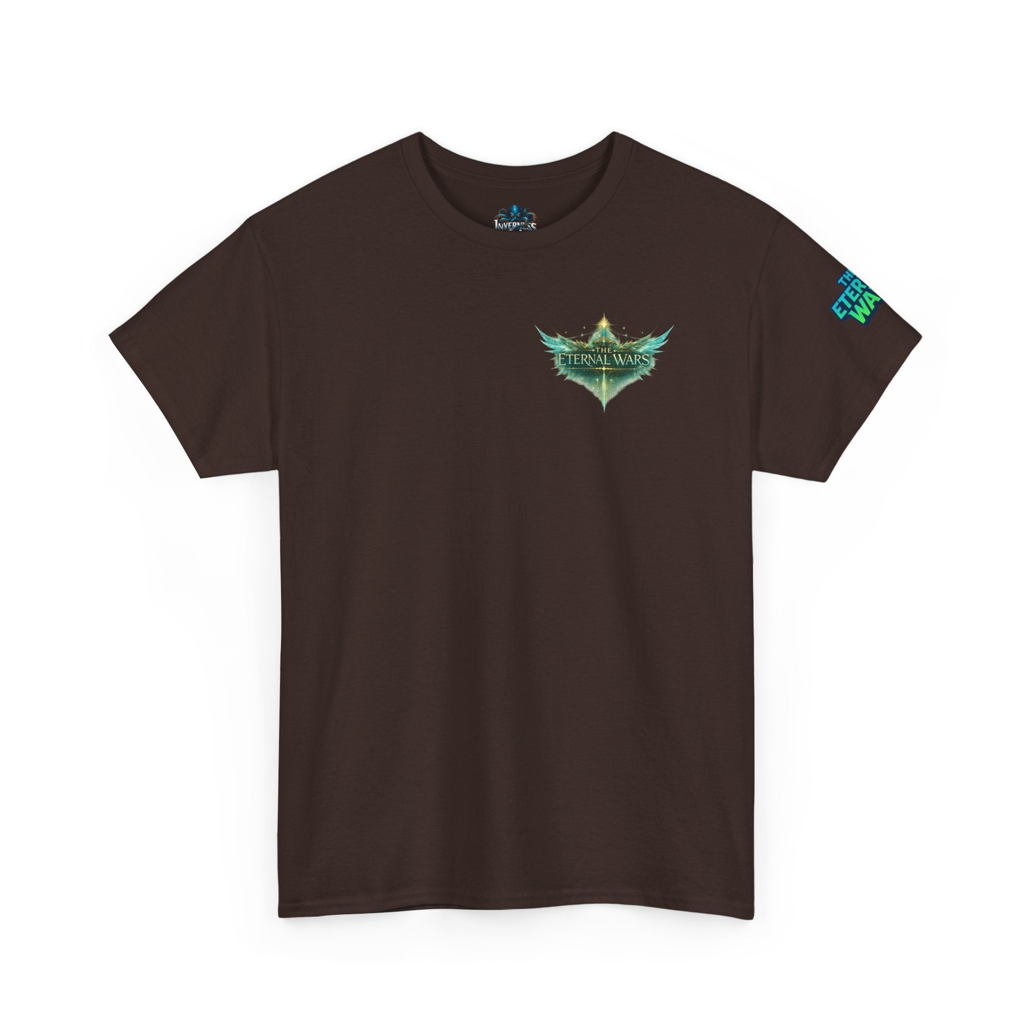 T-Shirt — Nature Warrior Graphic Tee with Man and Dog Illustration