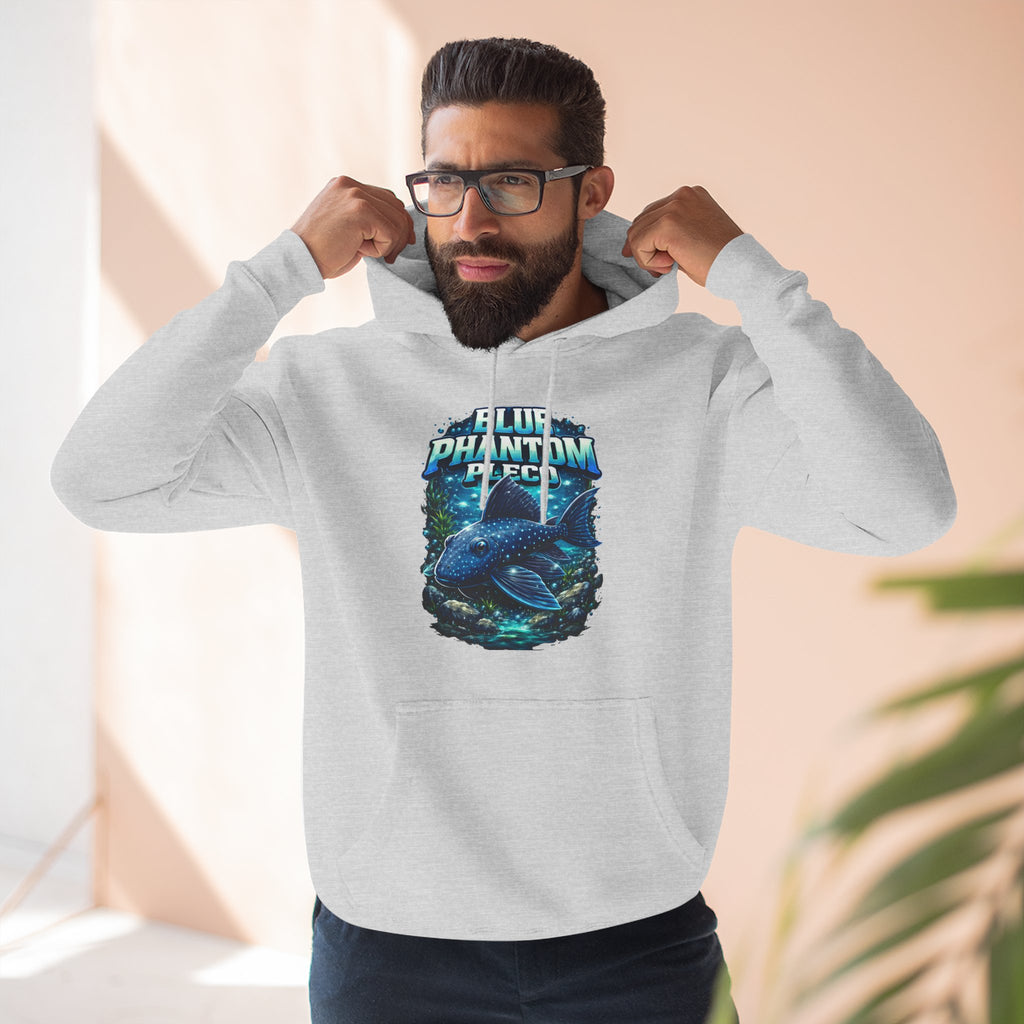 Blue Phantom Pleco L128 Hoodies | Premium Fish Keeper Streetwear | Inverness Ink