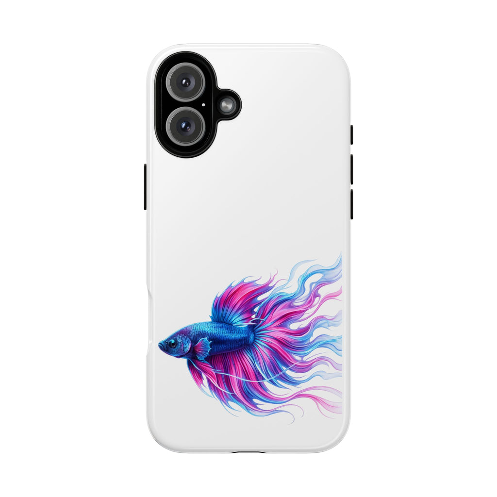 Betta Fish Tough Phone Case — Colorful Watercolor Fish Protective Cover