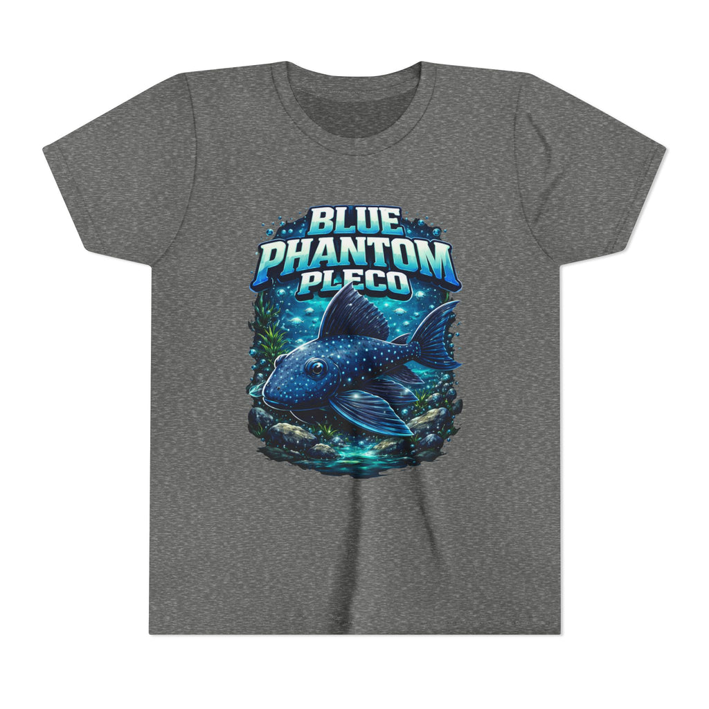Blue Phantom Pleco Youth Tee – Kids Fish Aquarium T-Shirt
