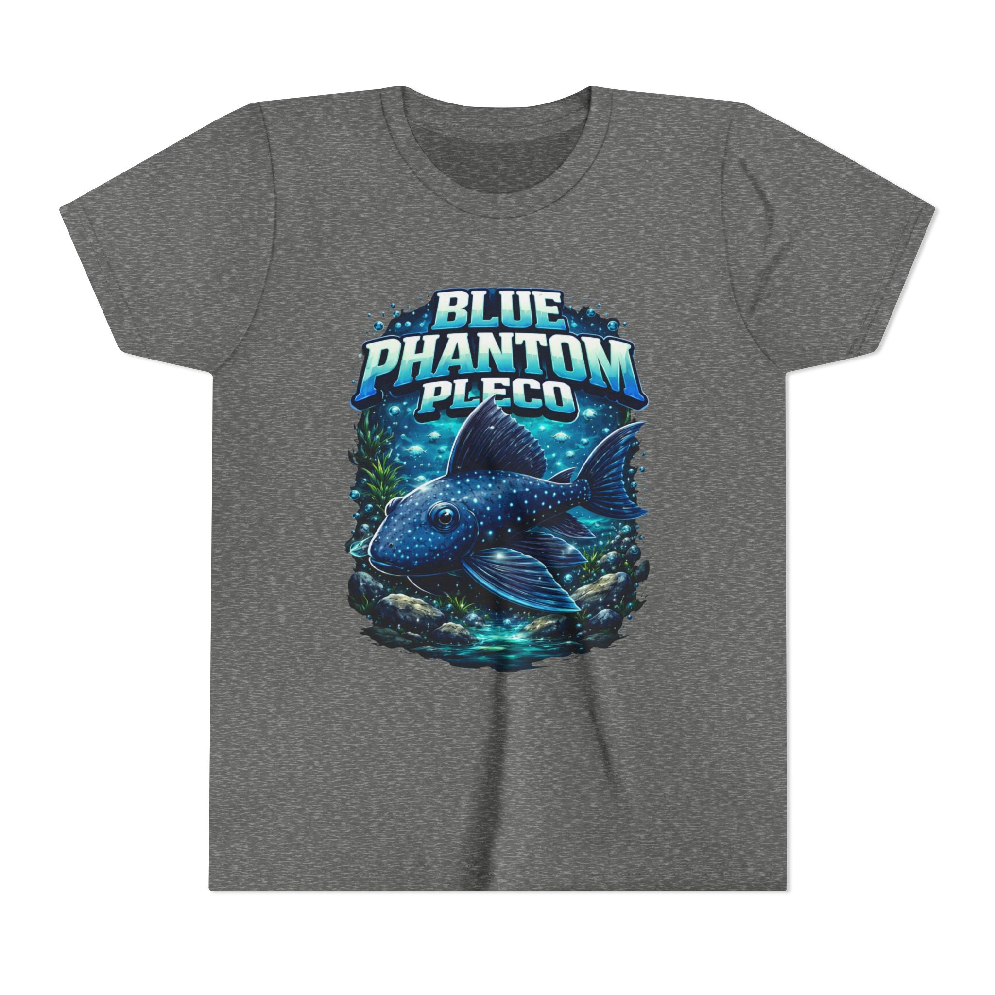 Blue Phantom Pleco Youth Tee – Kids Fish Aquarium T-Shirt