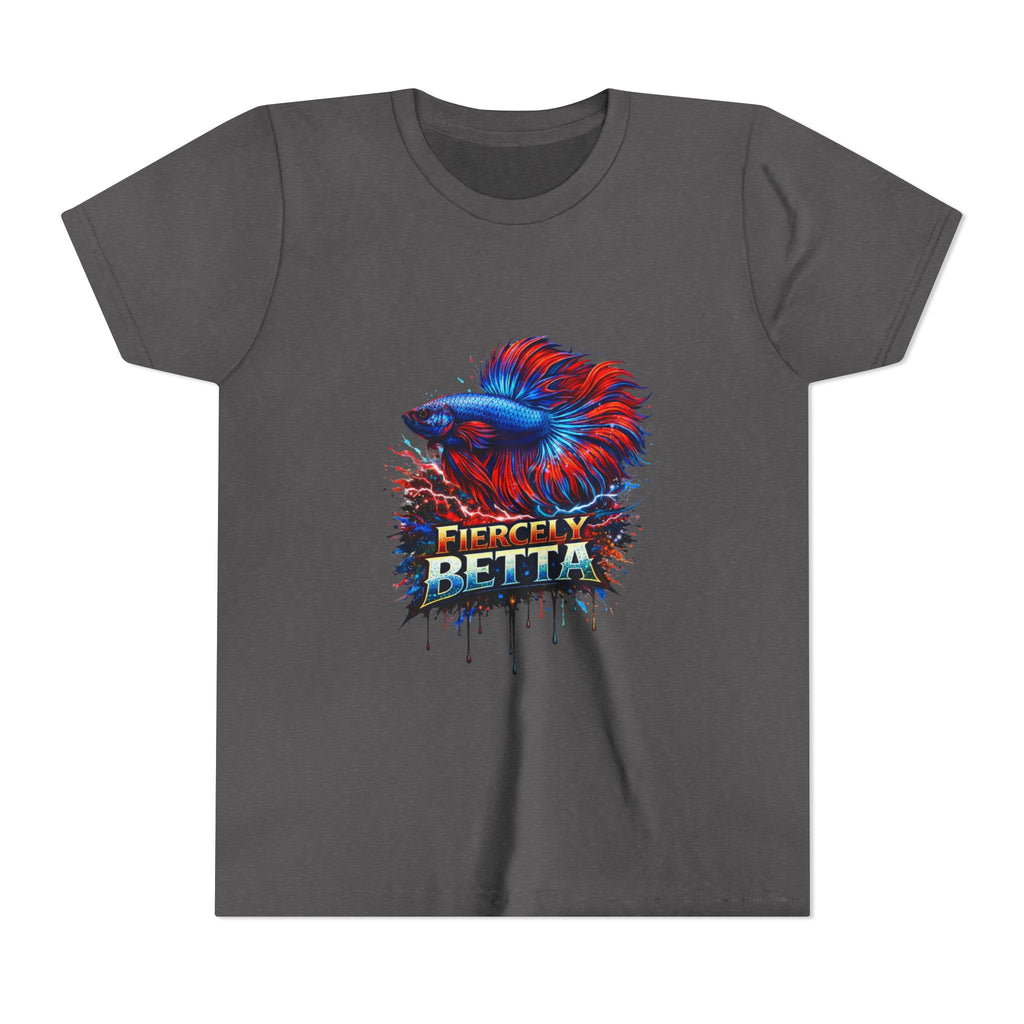 Fiercely Betta Youth Tee - Colorful Betta Fish Graphic Shirt