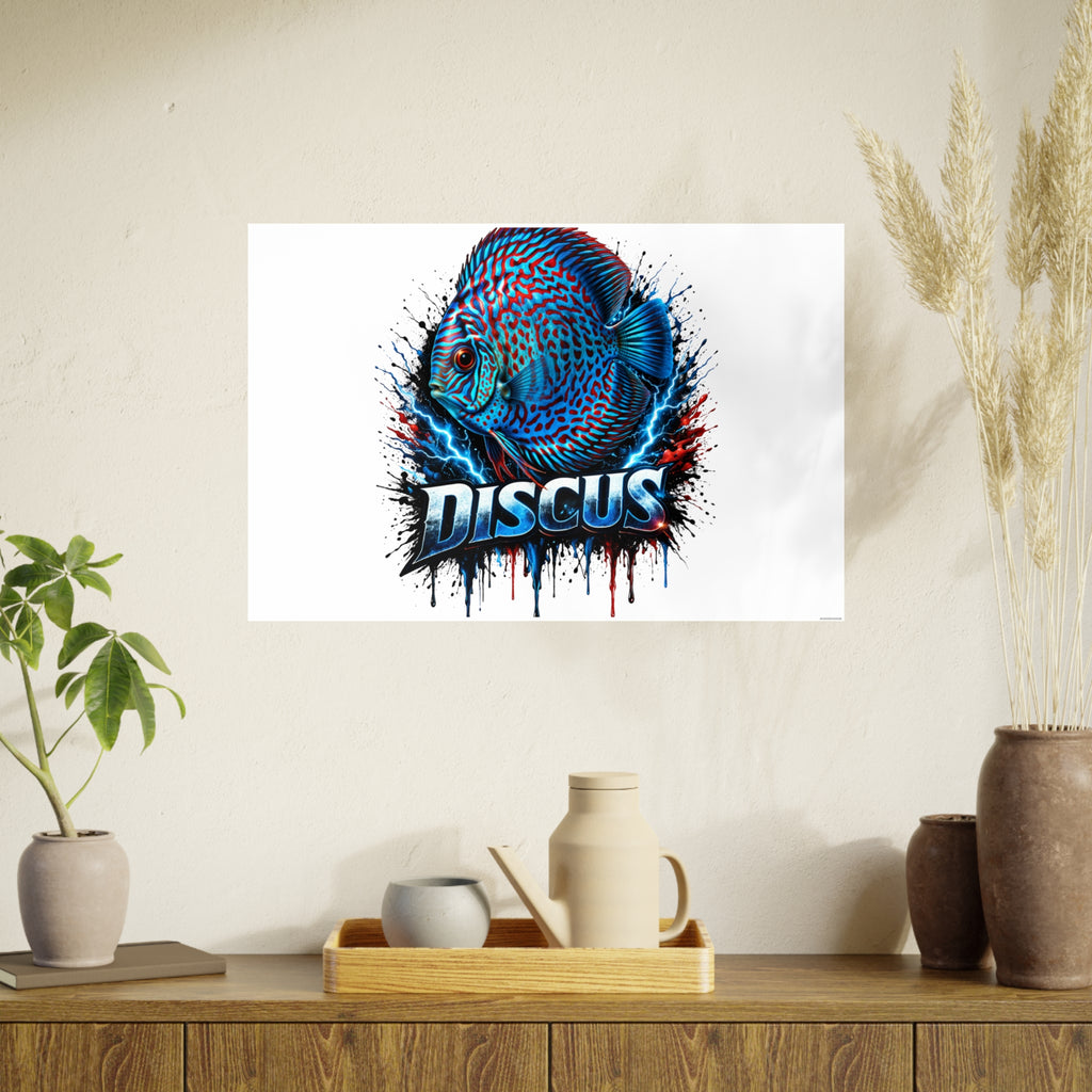 Discus Fish Art Poster — Vibrant Aquarium Wall Print