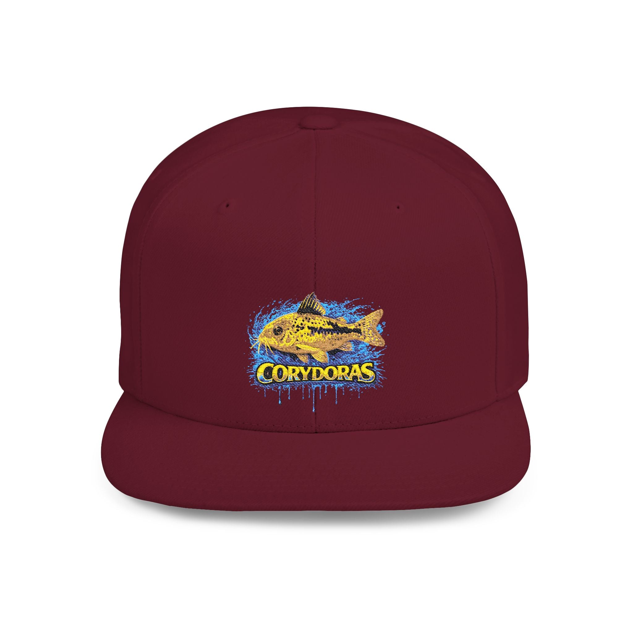 Corydoras Catfish Splash Flat Bill Snapback Hat