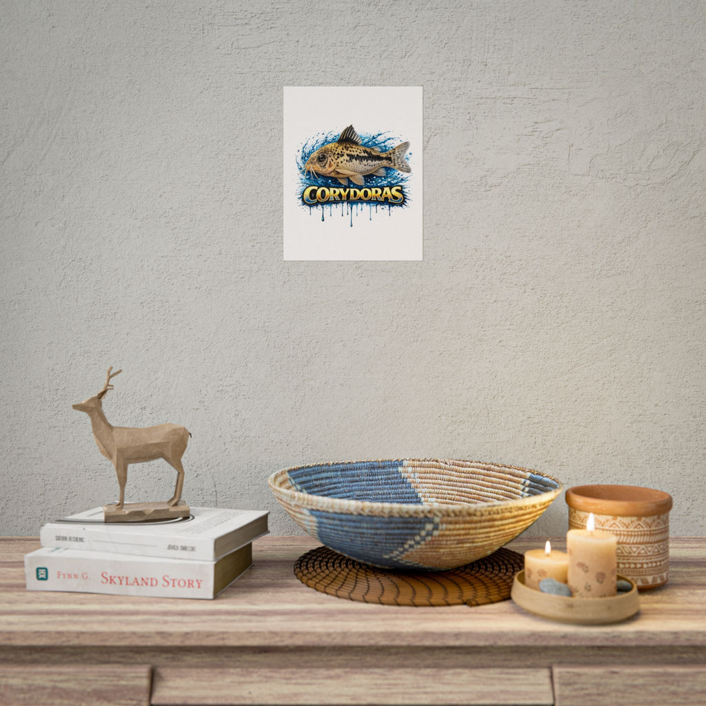 Corydoras Aquarium Fish Poster — Rolled Decorative Wall Art for Fishkeepers