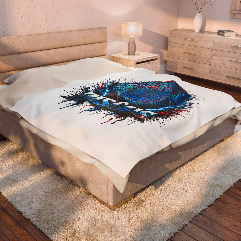 Electric Discus – Premium "Lightning" Velveteen Blanket