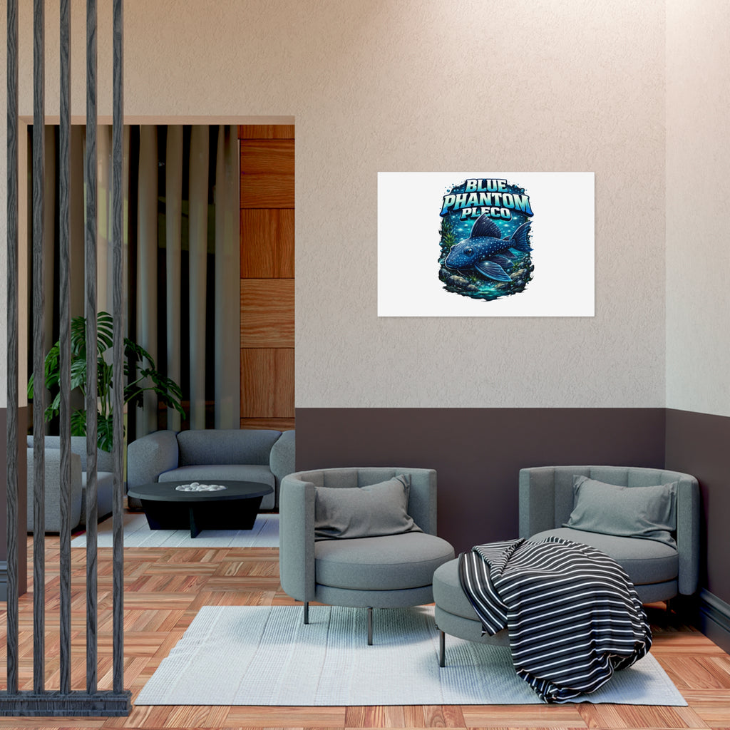 Blue Phantom Pleco L-128 – Premium Uncoated Matte Poster