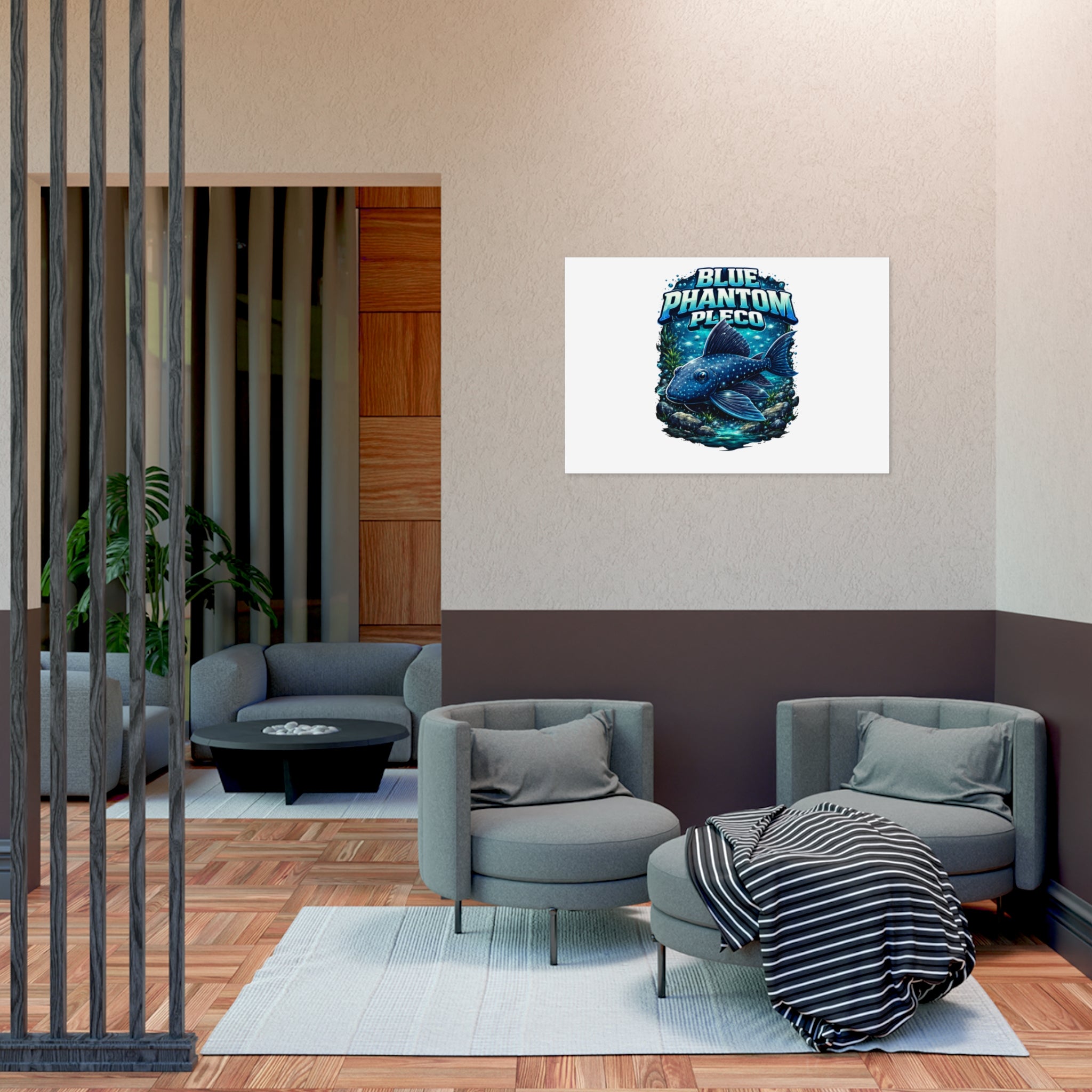 Blue Phantom Pleco L-128 – Premium Uncoated Matte Poster