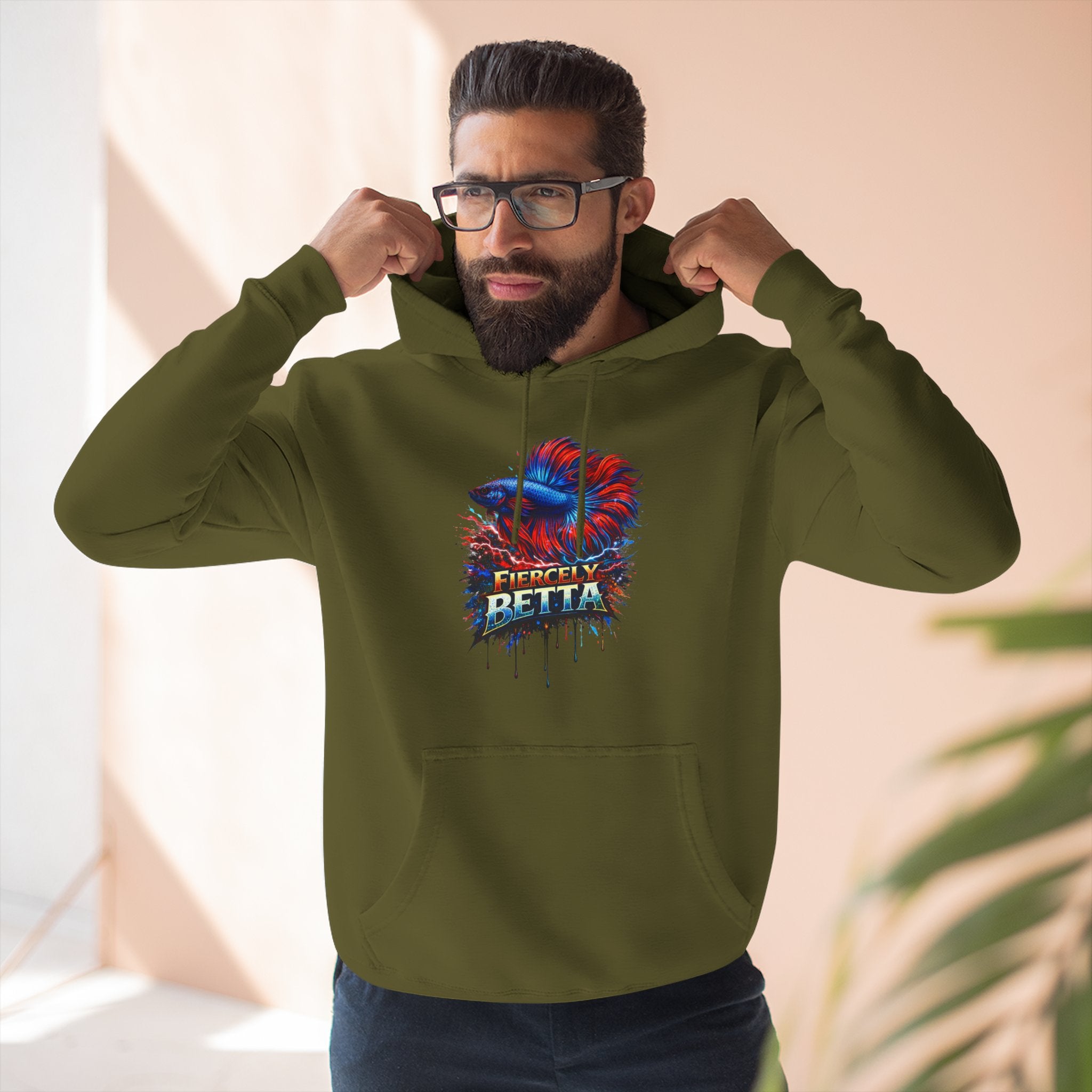 Fiercely Betta – Premium "Neon Flare" 3-End Fleece Hoodie