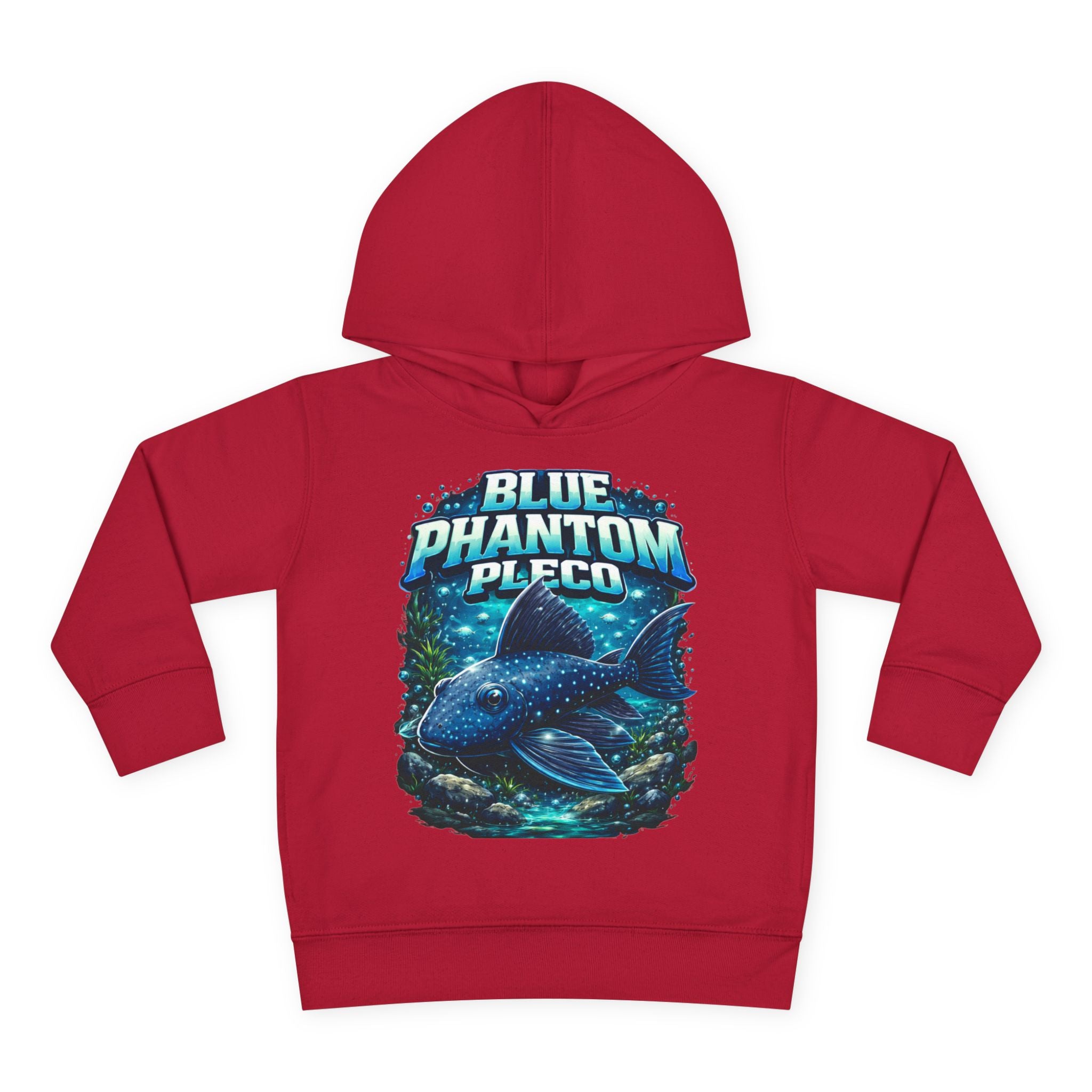 Toddler Hoodie — 'Blue Phantom Pleco' Cute Aquarium Fish Pullover